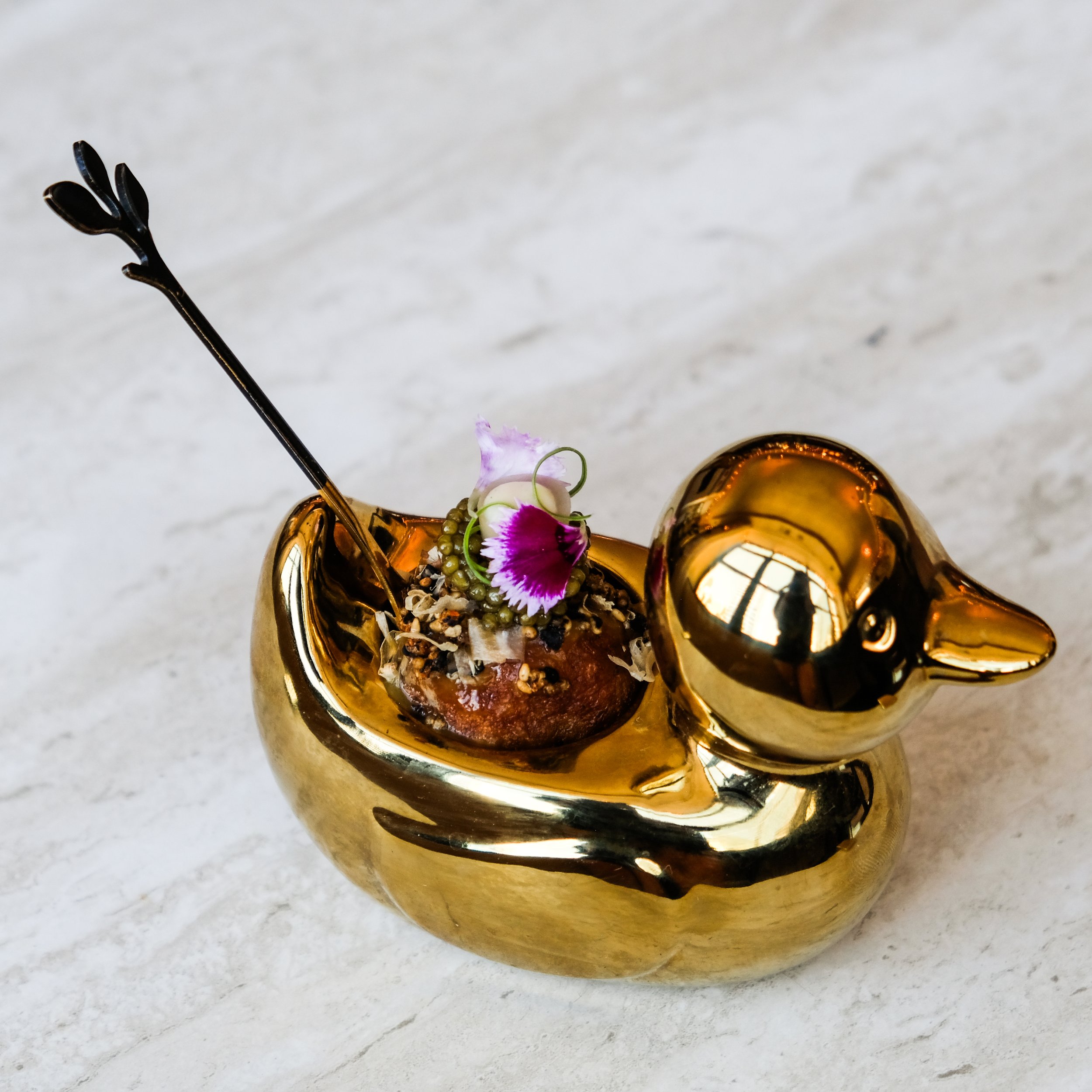 gold duck quackoyaki caviar