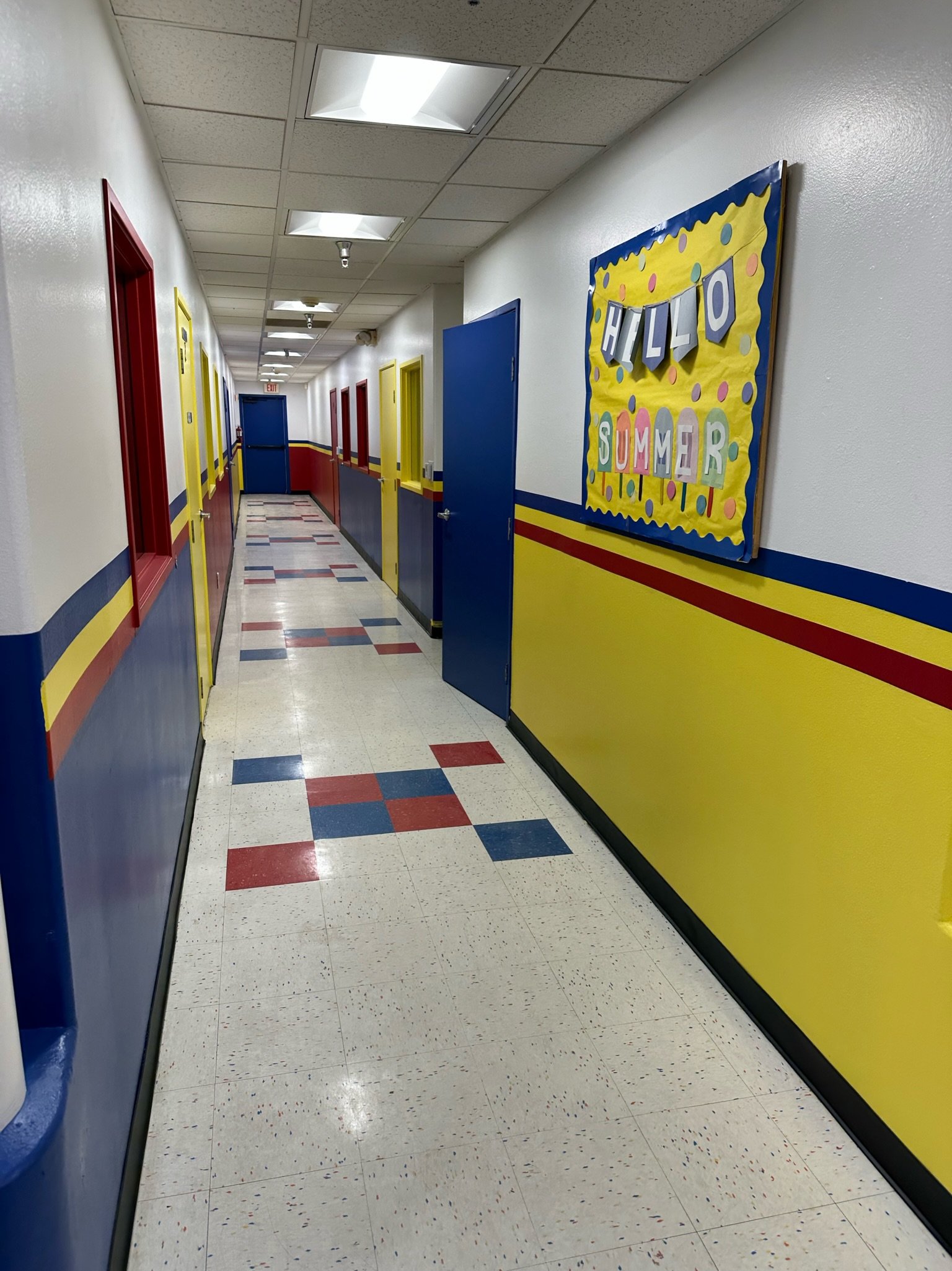 School hallway repaint