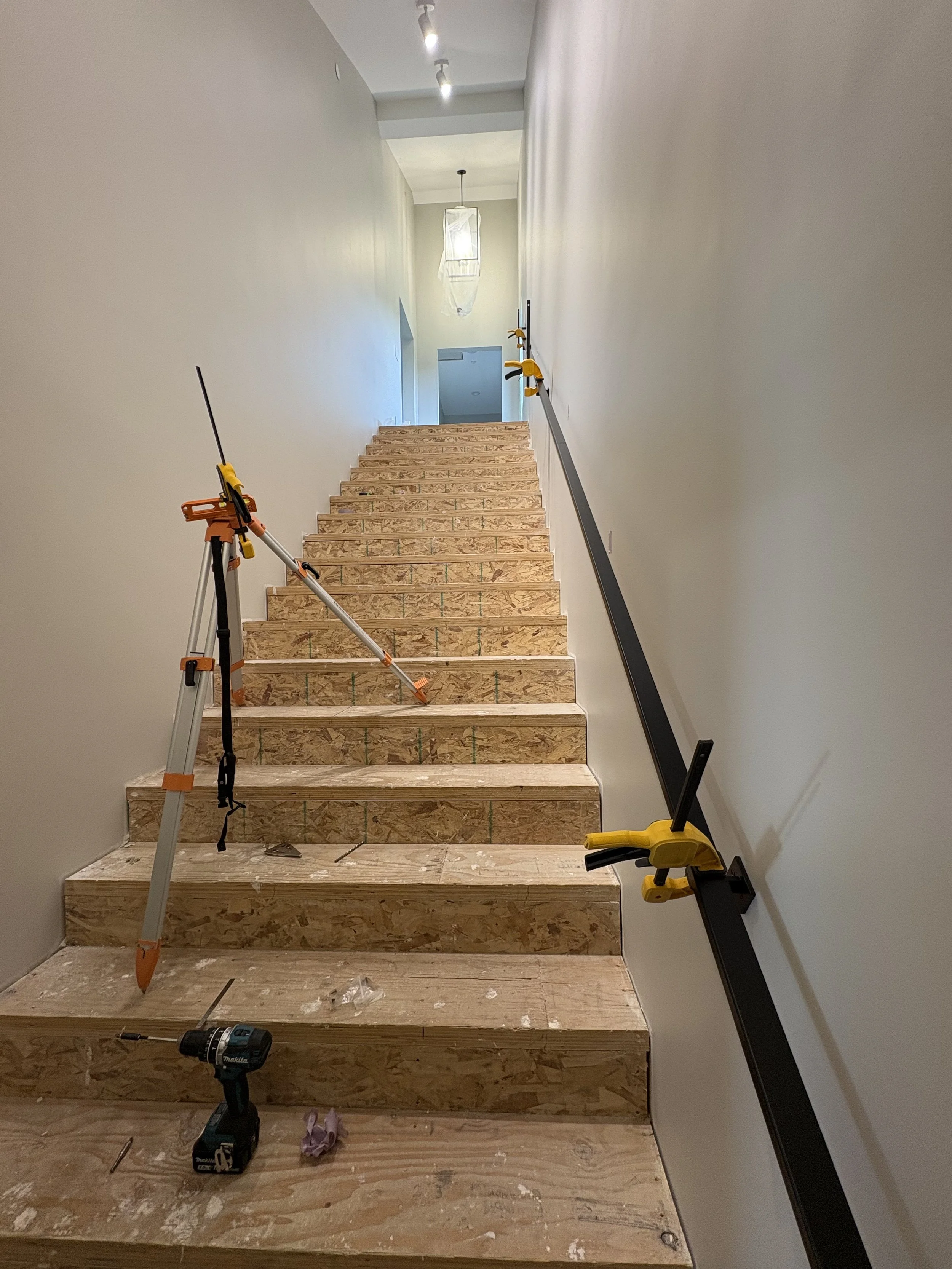 We pulled out the surveying equipment to help us.