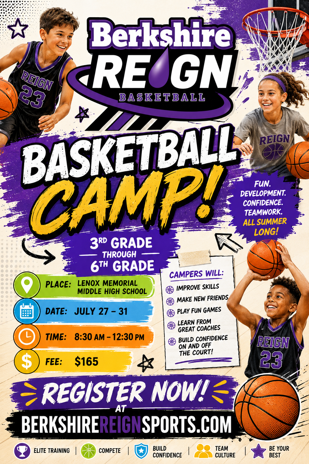 Coed Summer Basketball Camp - Grades 3rd - 6th
