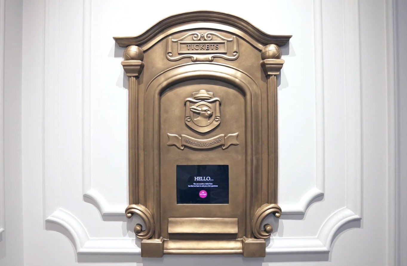 Bronze ticket machine with Rabbit/Duck