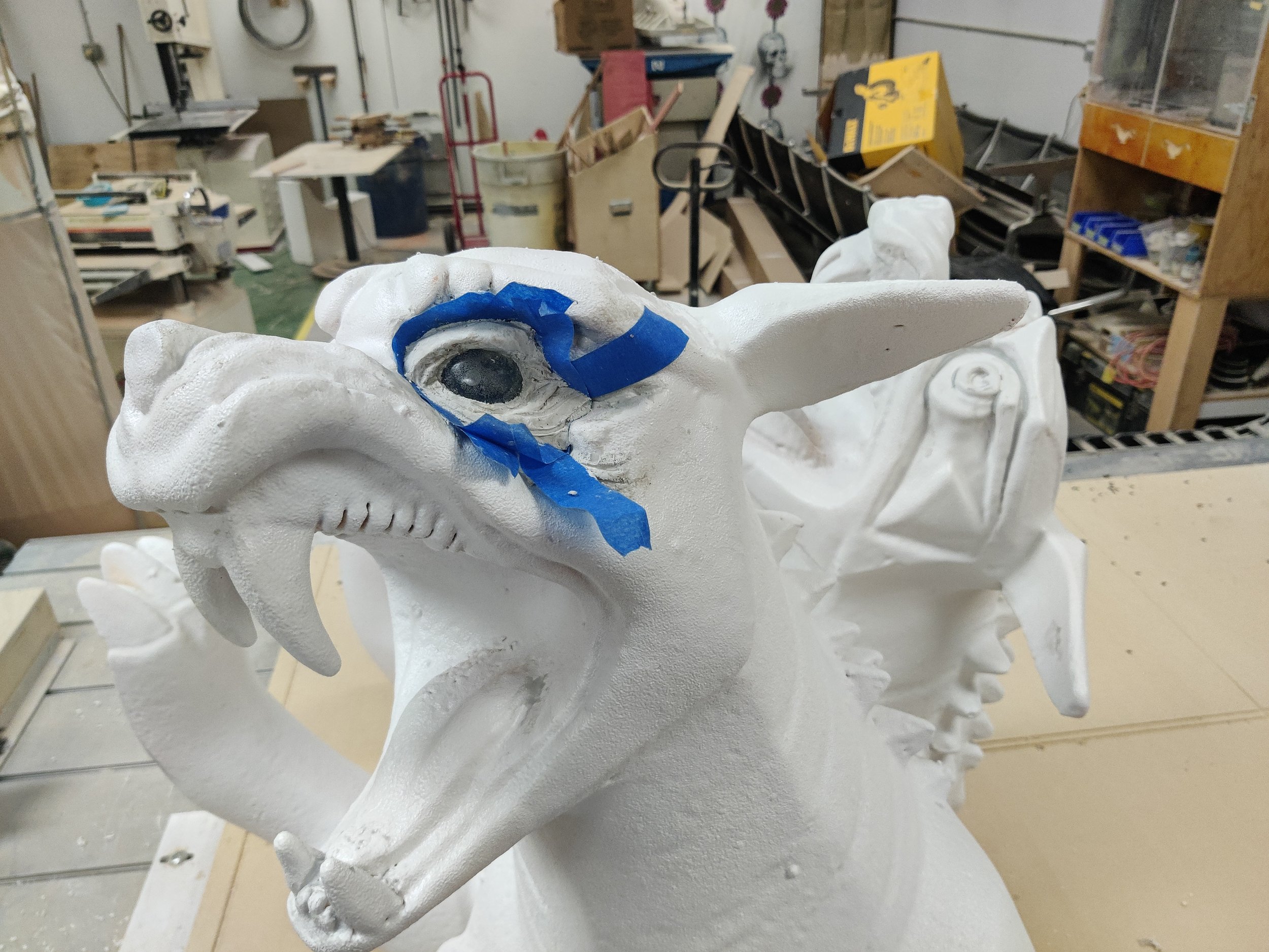 sculpting fleshy eye for terror dog to be lit later