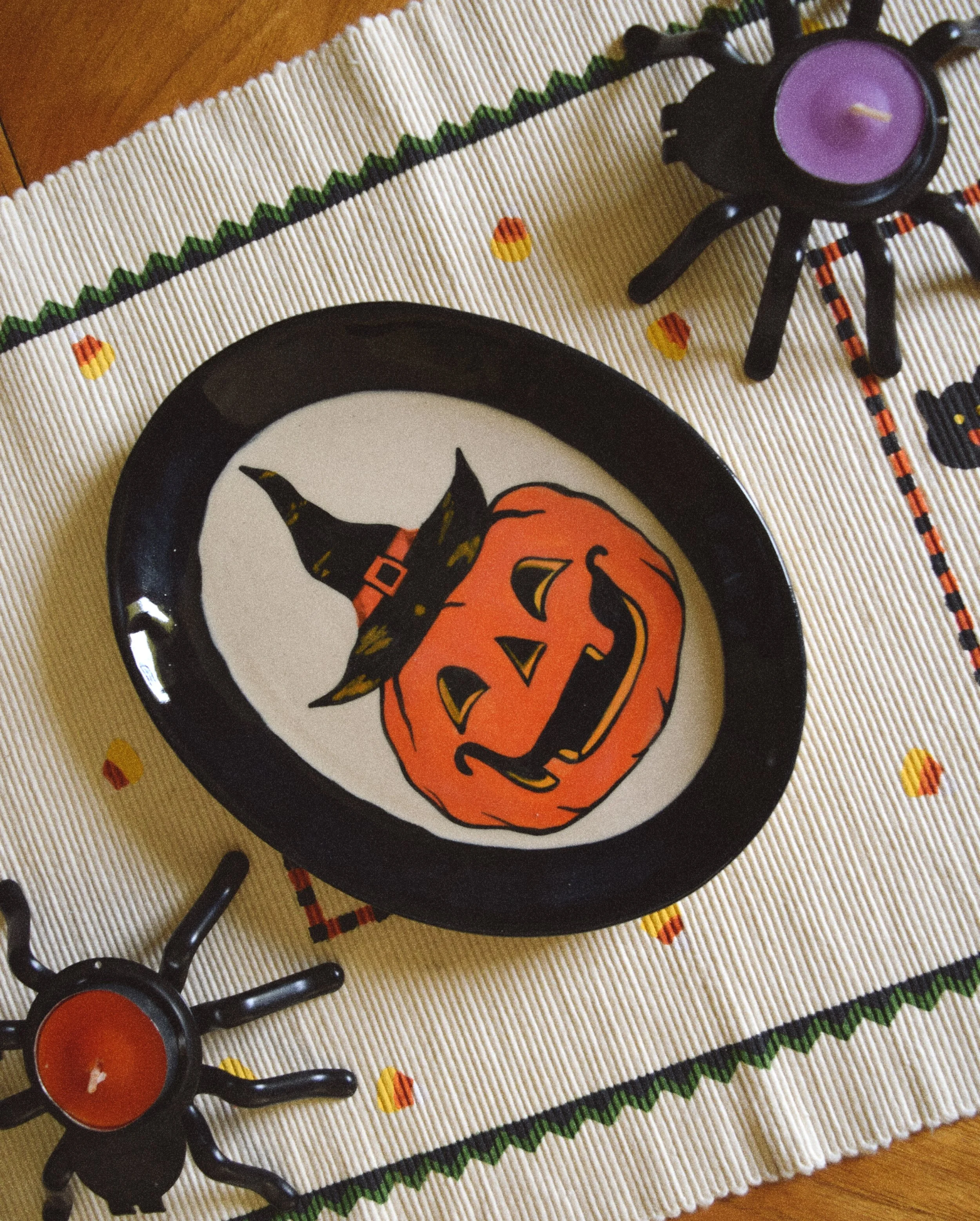 Jack-O-Lantern Oval Dish