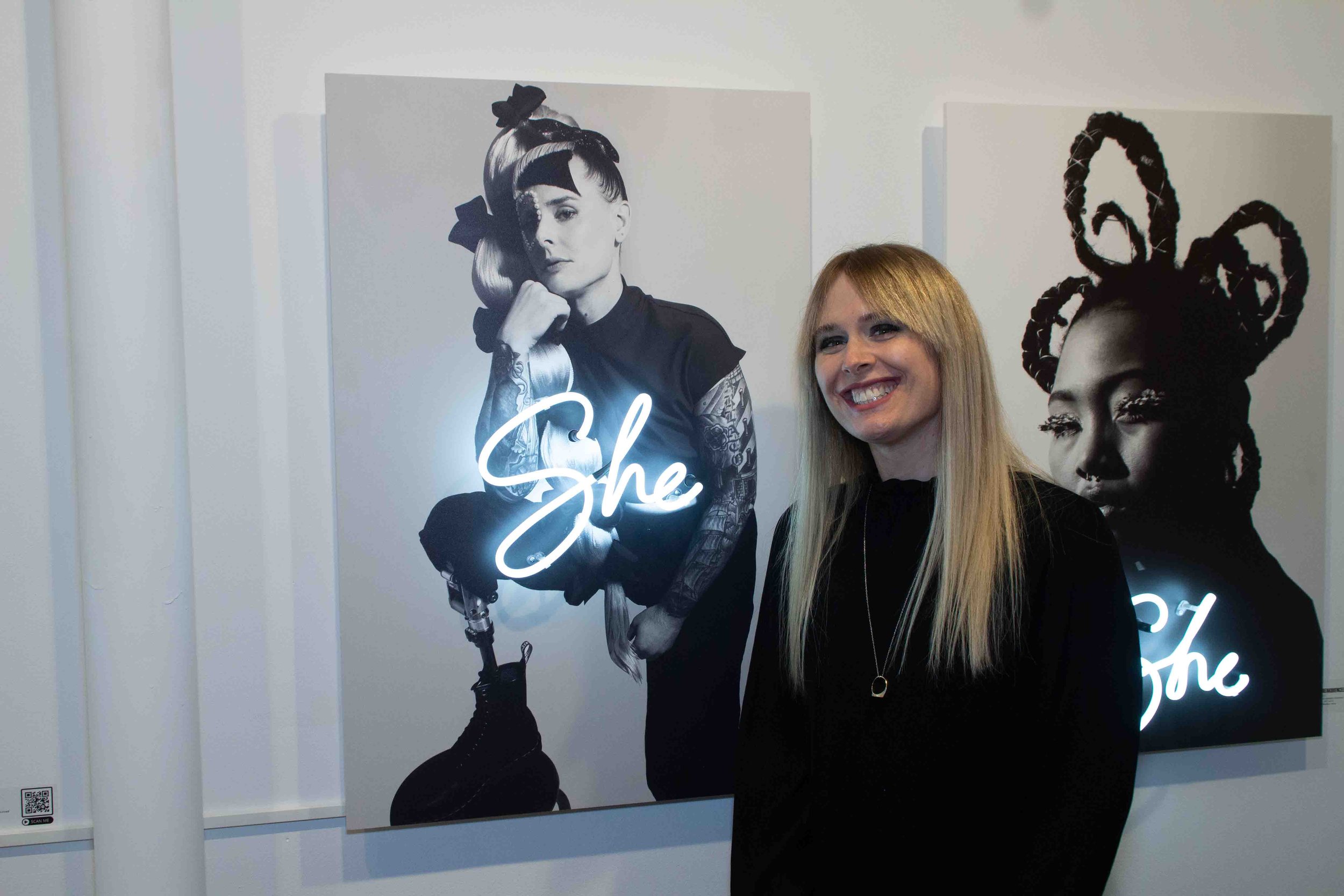 Nicole Sgarlato (Model) with her photo.jpg