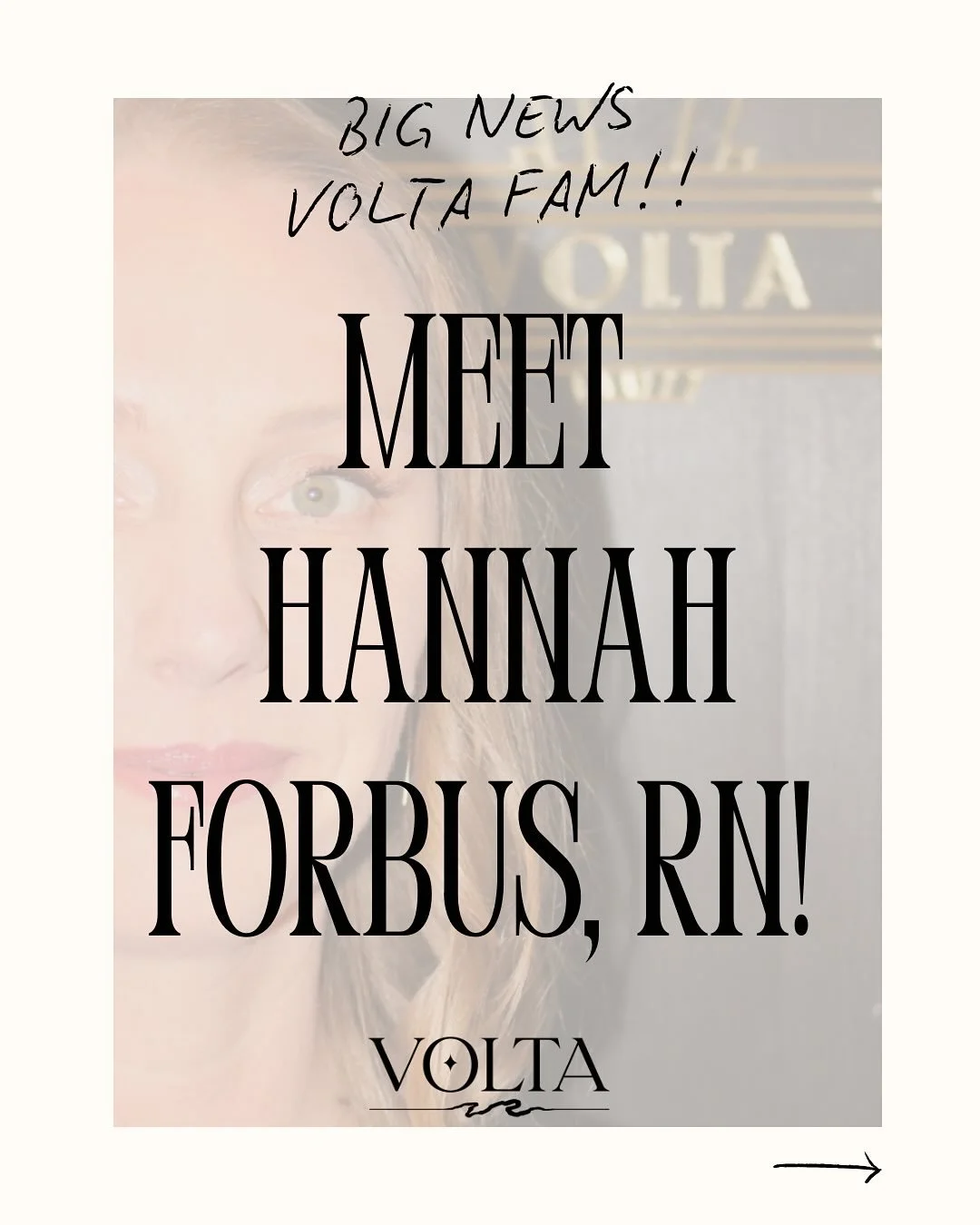 ✨ Big news at Volta Vitality ✨
Please help me welcome Hannah Forbus, RN &mdash; my new co-owner and aesthetic injector! 💉 Guys I&rsquo;m not a solo entrepreneur anymore! It&rsquo;s so nice to have a trusted collaborator on this new leg of the journe