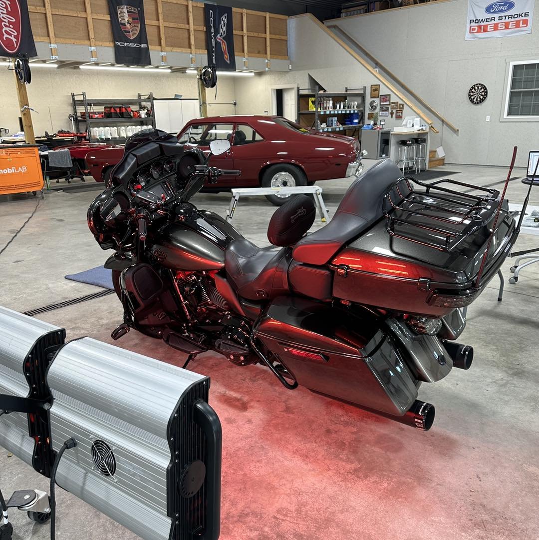 Nice CVO Street Glide infrared curing after being ceramic coated with Modesta BCX!

Our schedule is filling up quick for the end of the year. Right now we have availability for the week of Dec 16-20.

Call or text 717-945-2450 to grab a spot. We have
