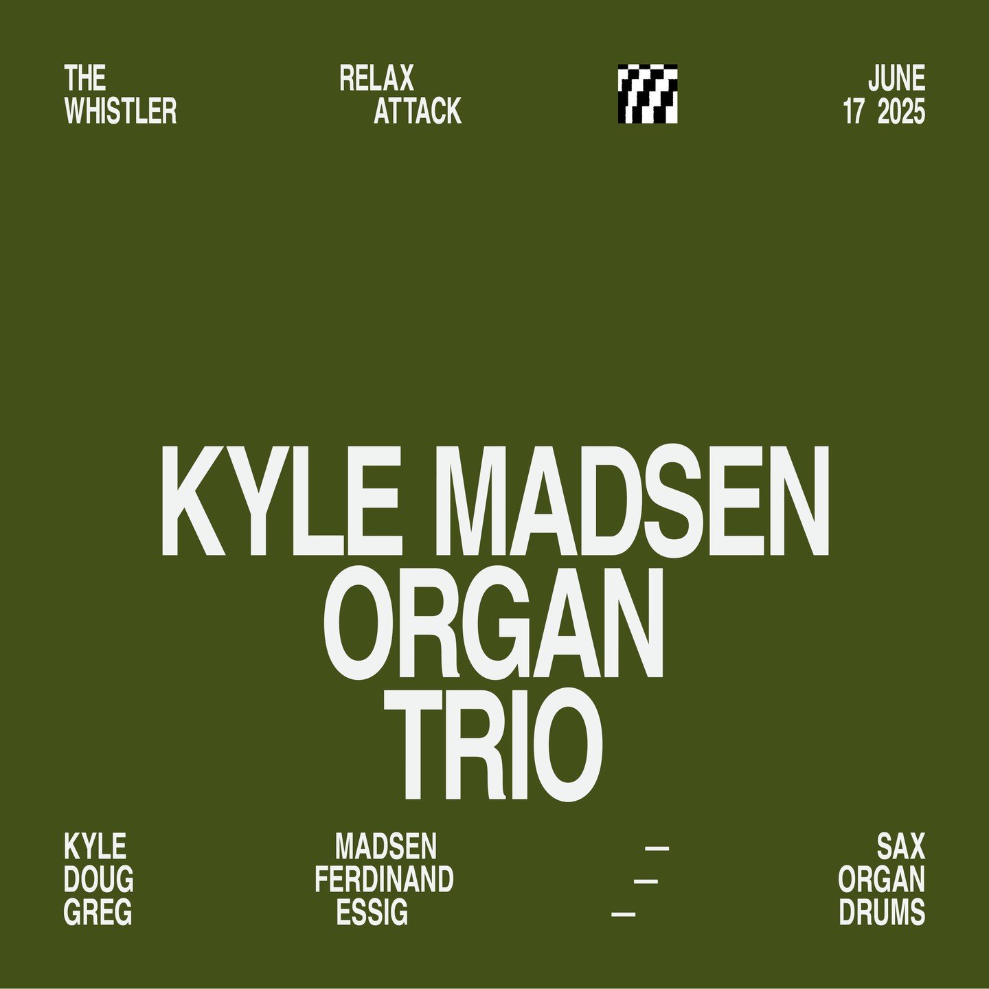 🆁🅴🅻🅰🆇 🅰🆃🆃🅰🅲🅺 Led by chameleonic saxophonist Kyle Madsen, the KMOT explores groove, jazz, and funk from the past and present; featuring music by The Meters, Soulive, Maceo Parker, Eddie Harris, Stevie Wonder, and more.⁠
⁠
@musicplayskyle 🎷