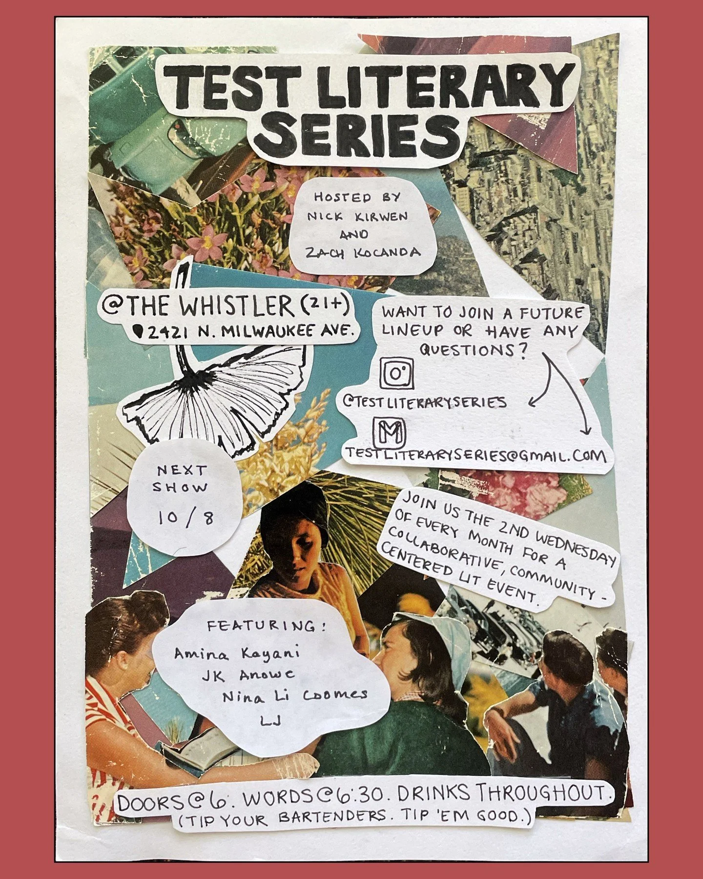 The Test Literary Series is a monthly interactive reading event that features collaborative discussion, engaging writers and authors from Chicago and beyond. Join in for readings, open conversation, and a vibrant community atmosphere as local voices 