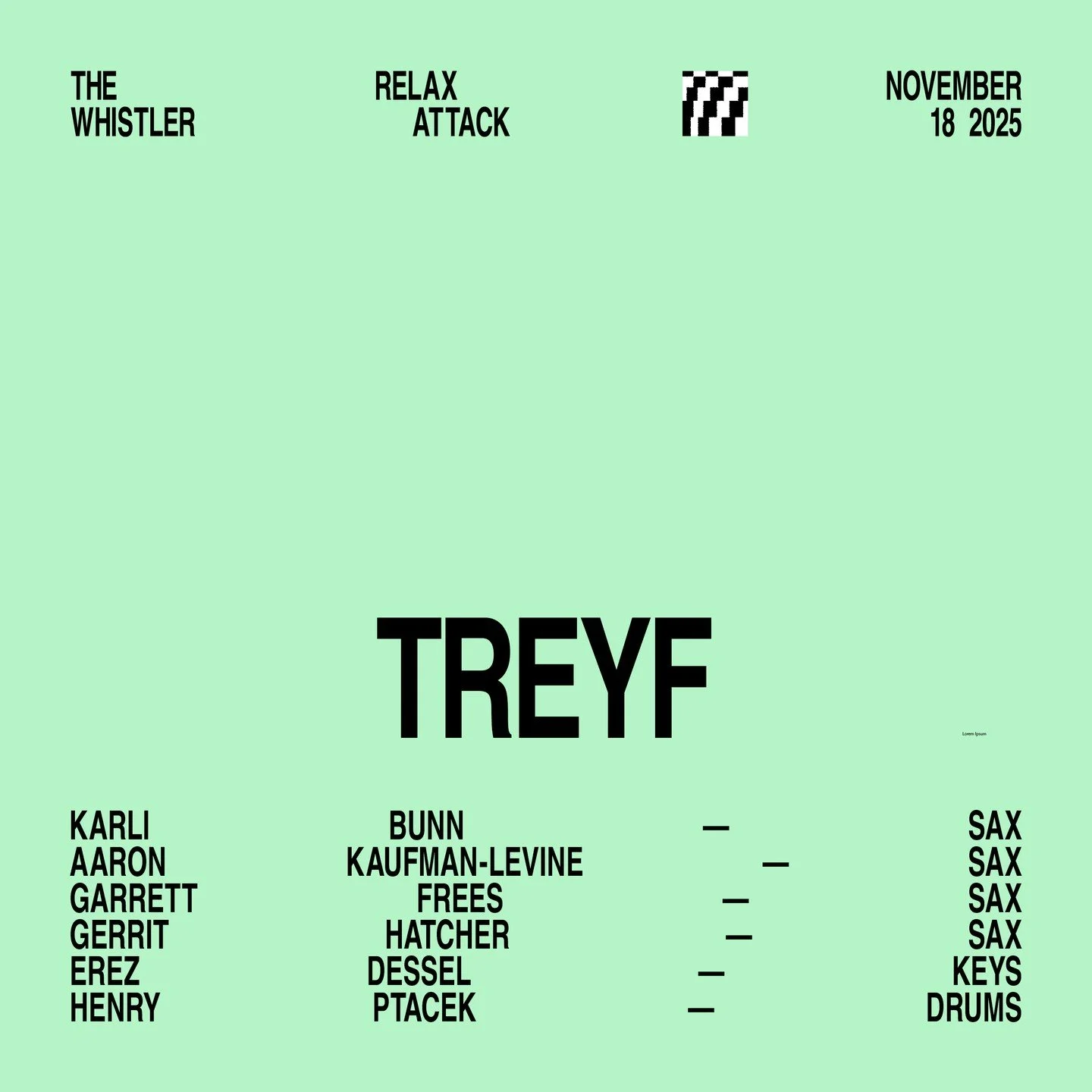 🎷🎷🎷🎷🎹🥁 Led by Chicago keyboardist Erez Dessel, Treyf is an interstellar dance band. Their unique sound uplifts the spirit and follows in the lineage of great Chicago horn bands.⁠
⁠
@treyf_band features @karlibunn86 @_akl916 @garrett_frees @gerr