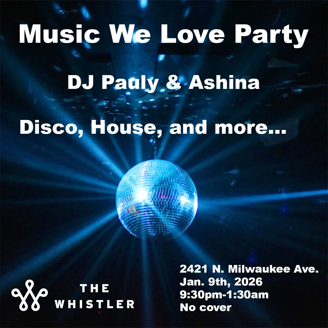 💙 DJs @sovereign__state and @paulycaston are throwing down all the sounds they love &mdash; House, Funk, Disco, Afrobeat, and Latin grooves &mdash; and The Whistler loves every minute of it.