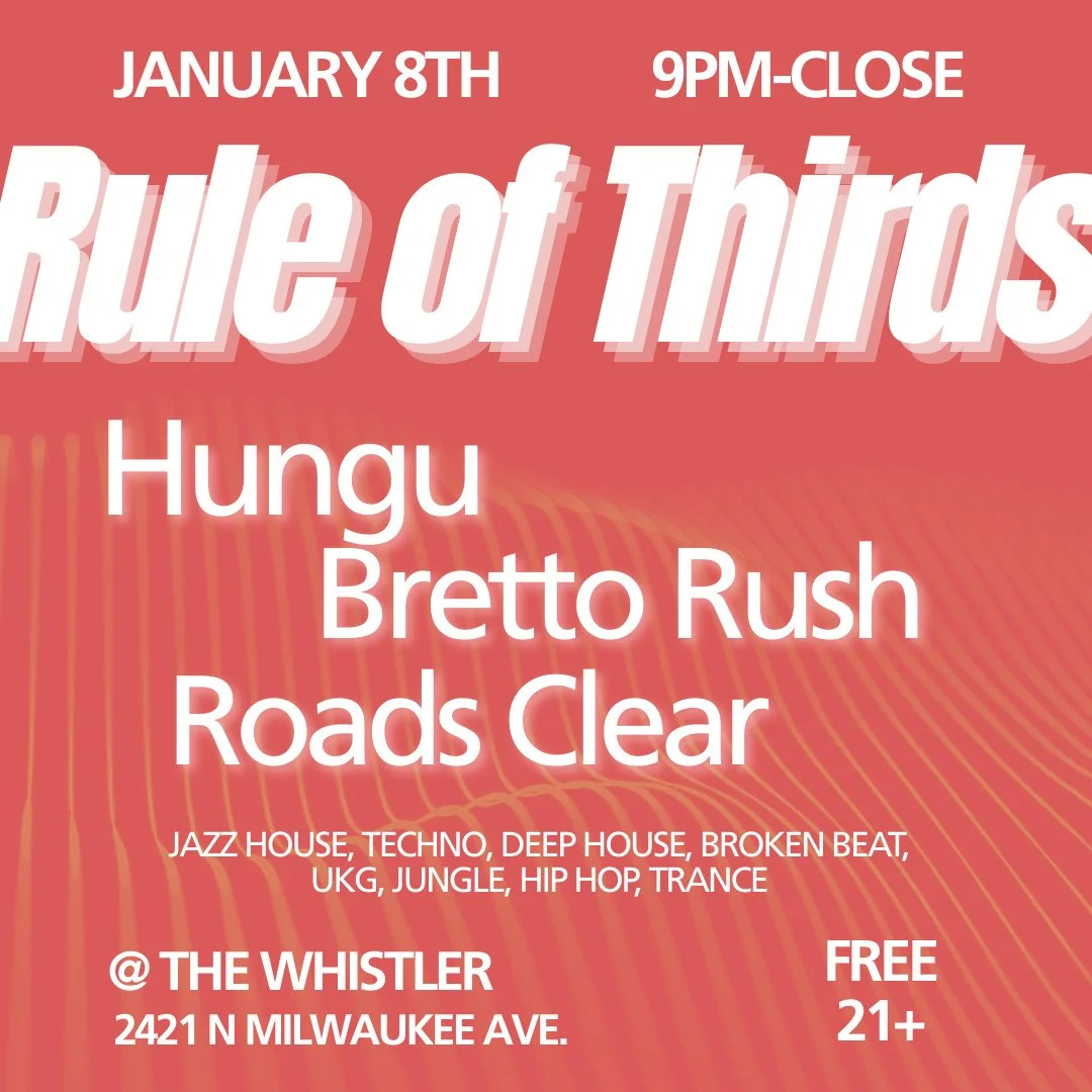 🔴 Hungu, Bretto Rush, and Roads Clear &mdash; a trio of Chicago DJs, producers, and digital archivists &mdash; dig deep for fresh, left‑of‑center dance cuts on January 8. Their set moves through jazz house, techno, deep house, broken beat, UKG, jung