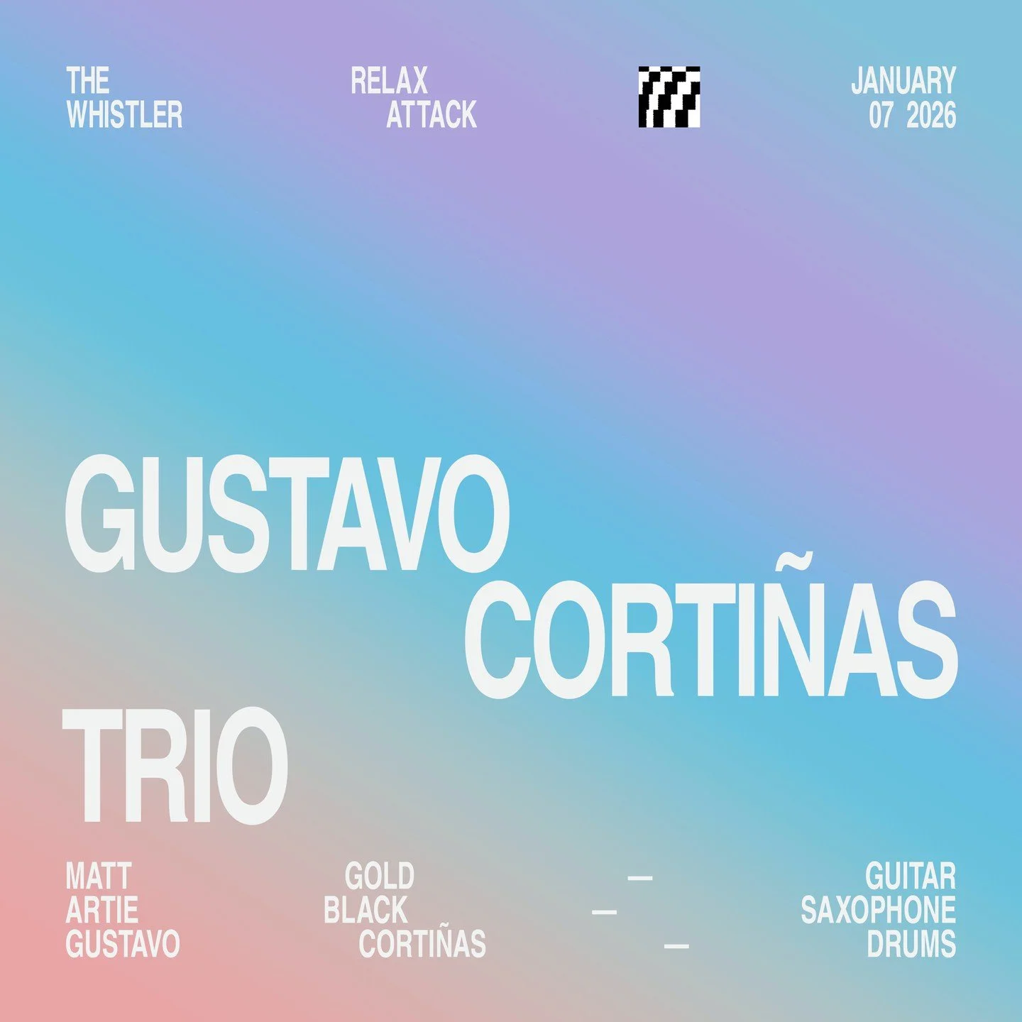 ✨ The Relax Attack Jazz Series welcomes the Gustavo Corti&ntilde;as Trio on January 7 🎷 Artie Black (sax), Matt Gold (guitar), and Gustavo Corti&ntilde;as (drums). ⁠
⁠
A dynamic force in Chicago&rsquo;s jazz community, Gustavo brings a groove-rich, 
