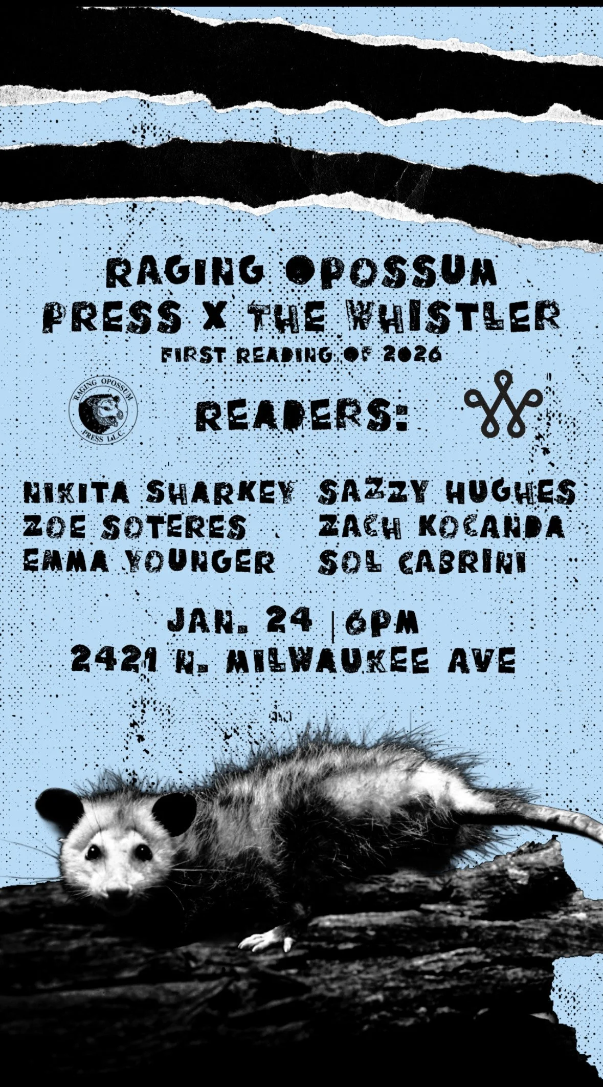 Raging Opossum Press: First Reading of 2026
