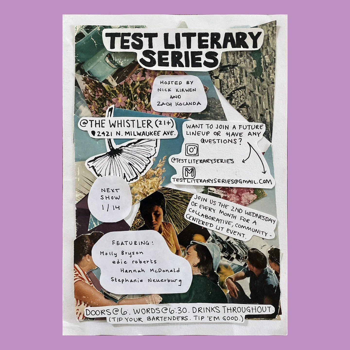📒 @​testliteraryseries returns to The Whistler for another night of readings, workshopping, and conversation with Chicago&rsquo;s growing community of writers and readers. This month features Molly Bryson, Hannah McDonald, Stephanie Neuerburg, and e