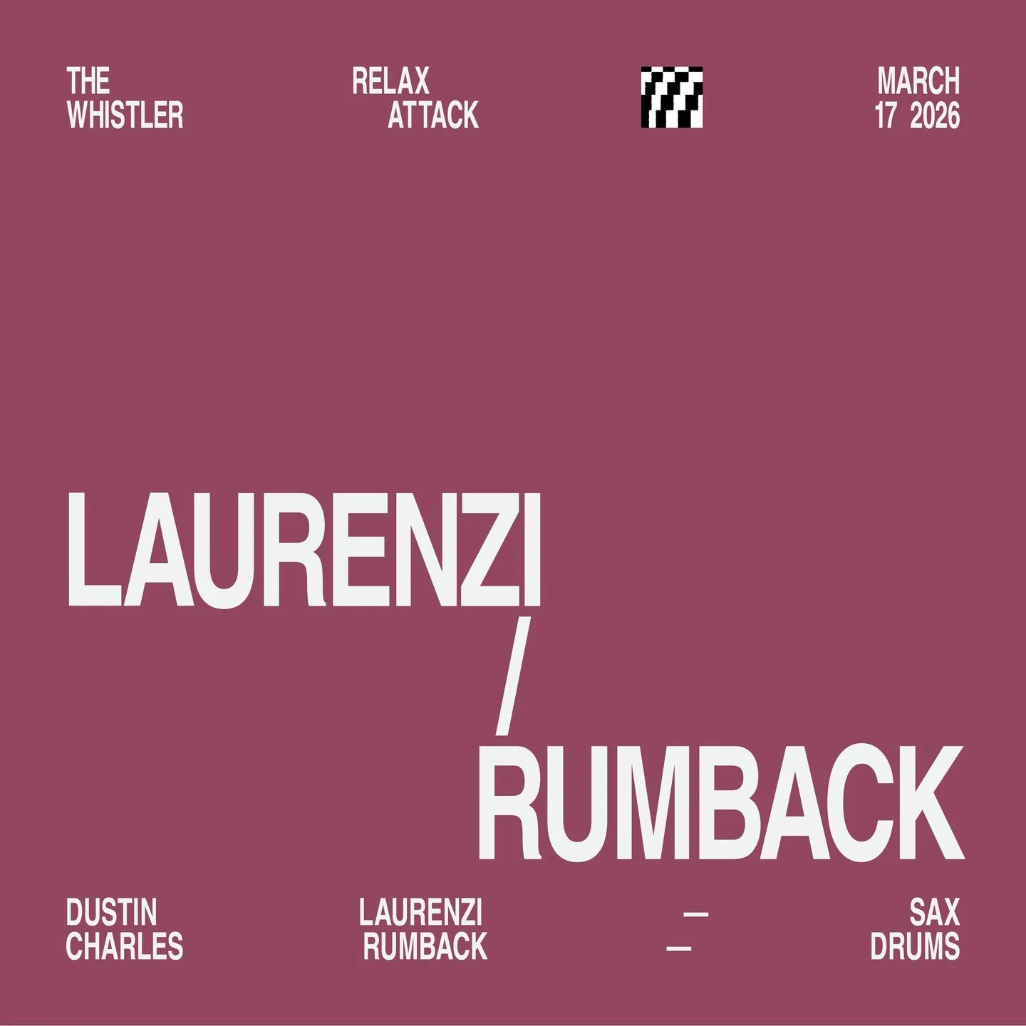 The long-running Relax Attack Jazz Series continues with a duo set from two of Chicago&rsquo;s most adventurous improvisers: dustin.laurenzi (saxophone) and @serlahc (drums).⁠
⁠
On Tuesday, March 17th they'll bring expressive interplay and a balance 