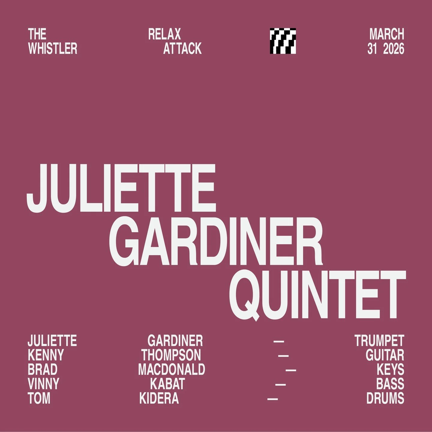 🎺 Relax Attack Jazz Series presents Juliette Gardiner Quintet &mdash; Tuesday, March 31⁠
⁠
Chicago trumpeter, vocalist, and composer @juliette.___ leads a fiery quintet inspired by Holdsworth, Hargrove, and Joni Mitchell. Juliette&rsquo;s compositio