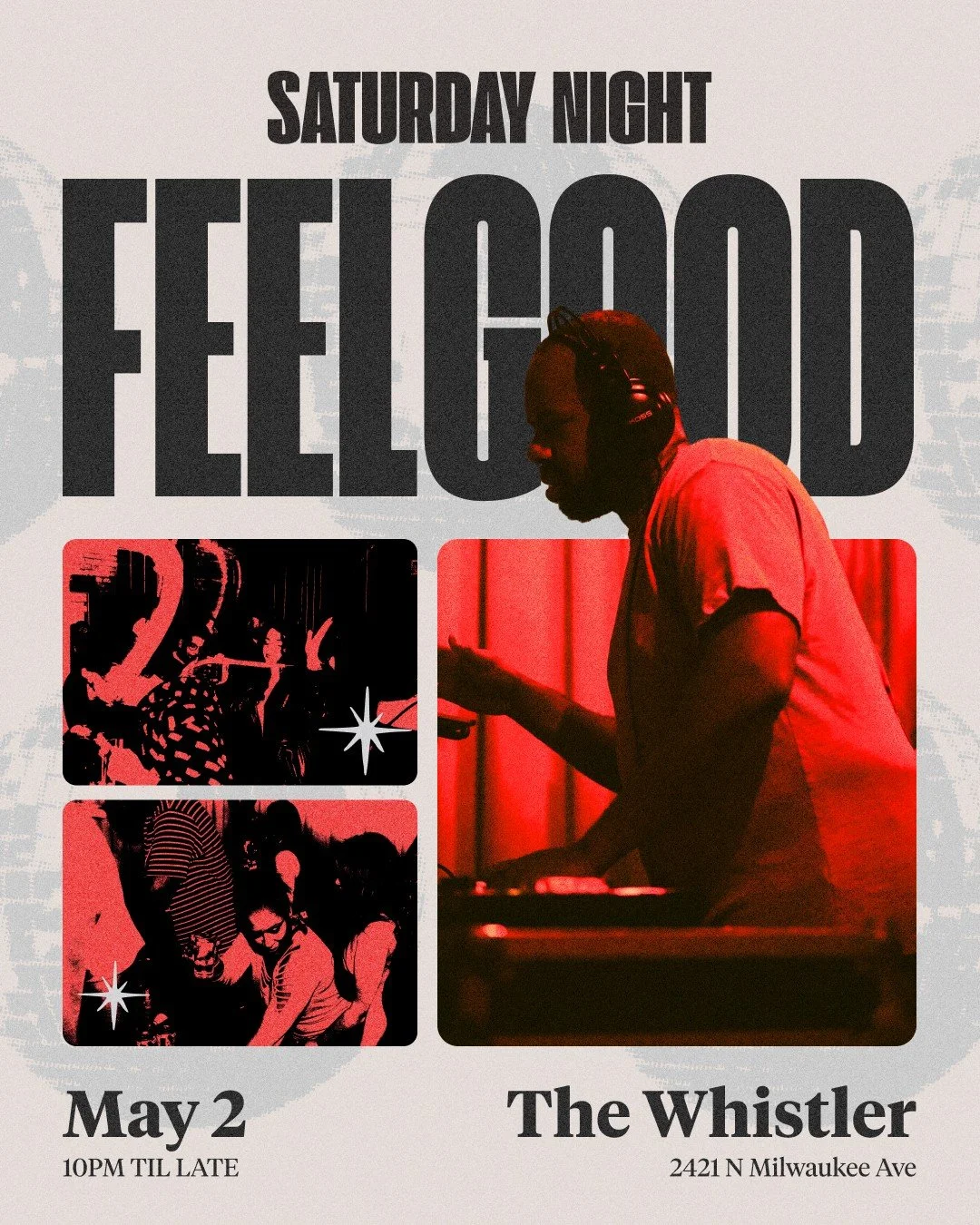 Feelgood Saturday ✨⁠ May 2 &mdash; DJ #FEELGOOD is in the booth all night, moving through R&amp;B, rap, soul classics + current heaters with his signature deep-cut detours and heavy grooves.⁠
⁠
First Saturdays at The Whistler. Pull up and get lost in