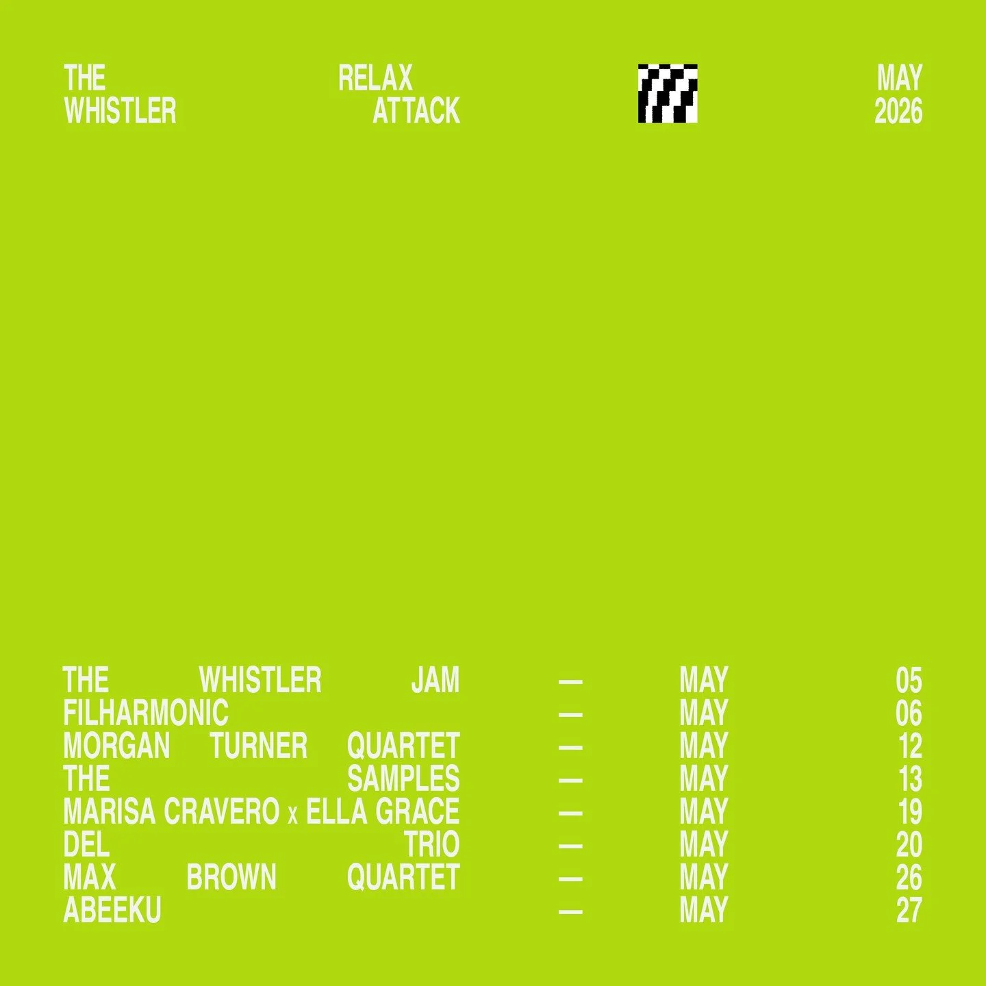 May jazz at the Whistler 🎷✨⁠
⁠
On Tuesdays and Wednesdays, we present Chicago jazz at its finest: The Whistler Jam (tonight!), Filharmonic, Morgan Turner Quartet, The Samples, Marisa Cravero x Ella Grace, Del Trio, Max Brown Quartet, and Abeeku.⁠
⁠
