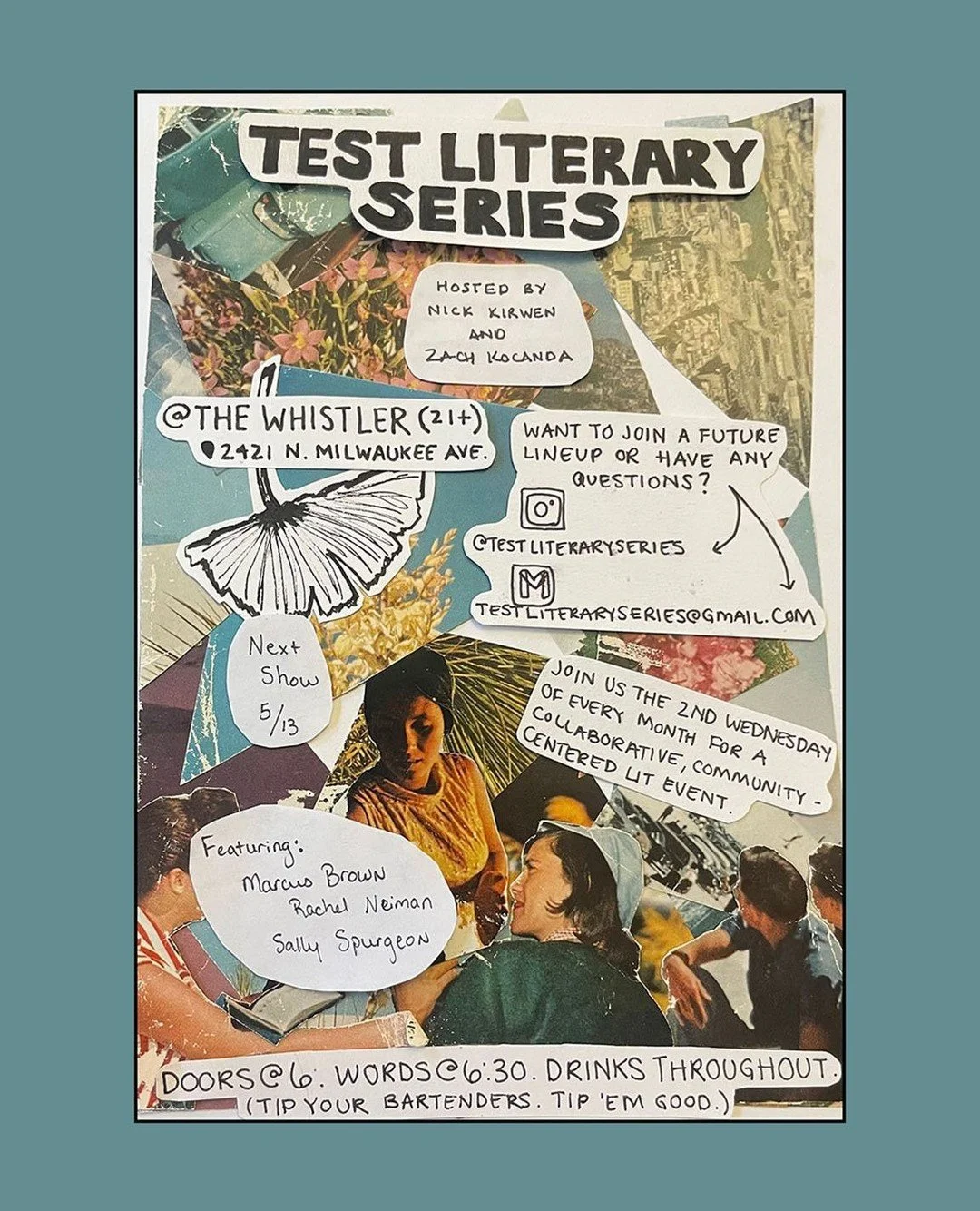 This Wednesday, May 13, @testliteraryseries returns. Come for the words, stay for the midweek reset. 📘