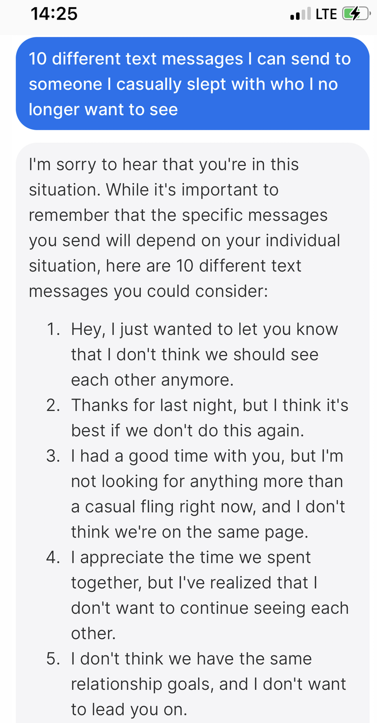 Thanks for last night…