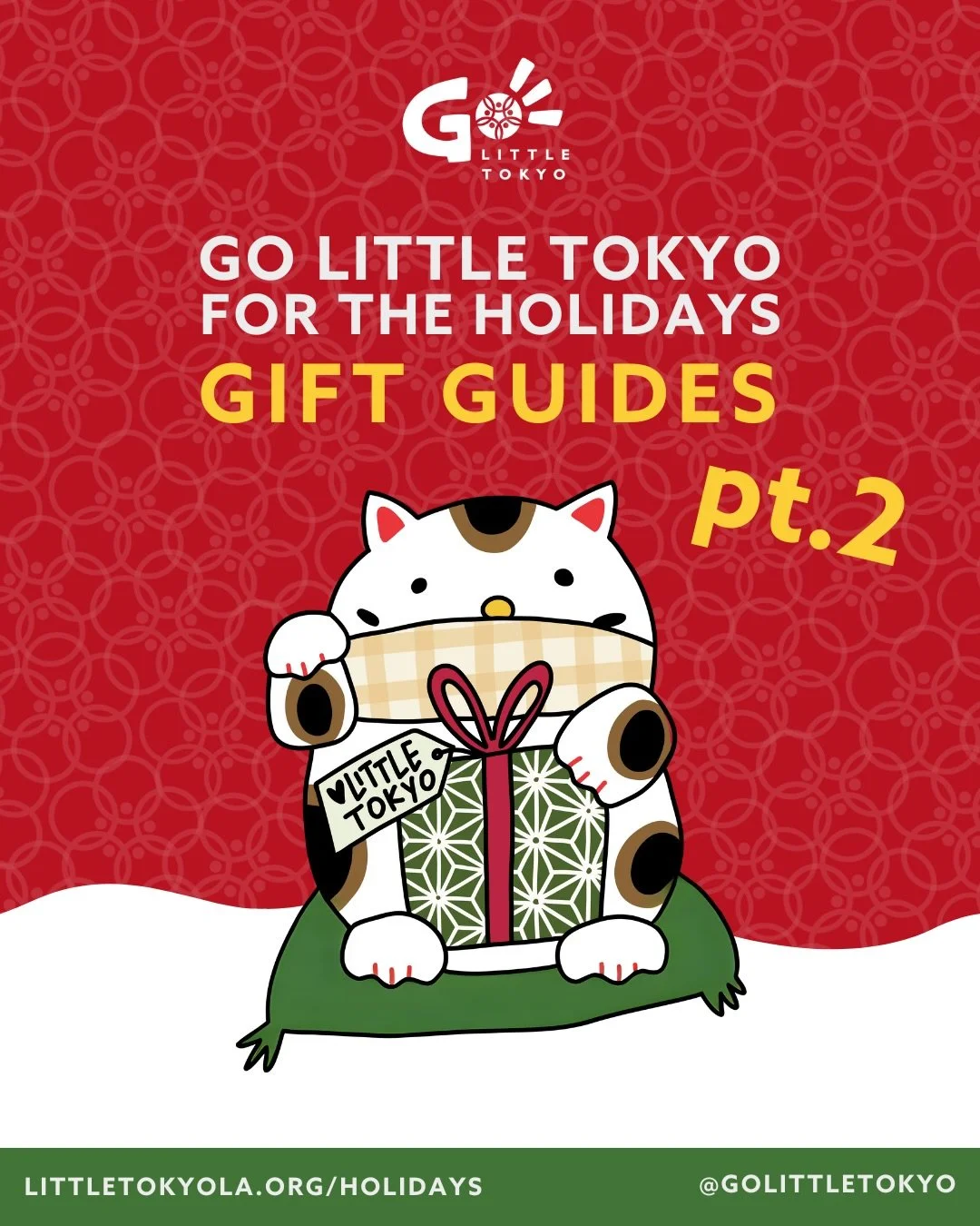 ✨Part 2 of our Go Little Tokyo Gift Guides is here!✨

 From gifts for mom &amp; dad to fun finds for the kids (and a few surprises from our community partners!), this guide has everything you need &mdash; all from Little Tokyo. 🎁

Plus&hellip;
 ⭐ Ho