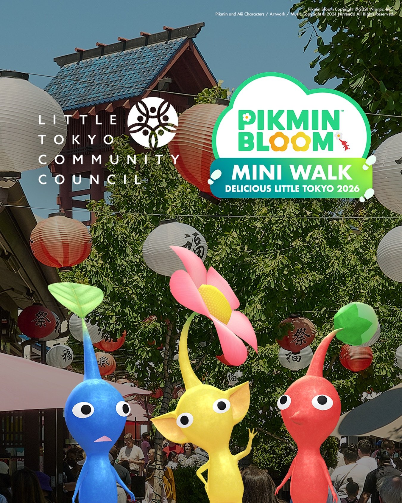 Little Tokyo in BLOOM! 🌱

We&rsquo;re celebrating Delicious Little Tokyo by hosting a special MINI WALK event with Pikmin Bloom, a smartphone app co‑developed by Niantic and Nintendo that turns walking into a fun activity. From April 18 to April 30,