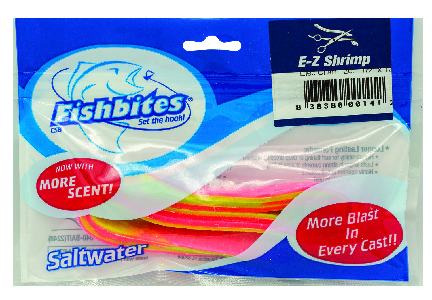 Fishbites Long Lasting EZ Shrimp 2Pk Electric Chicken - TackleDirect