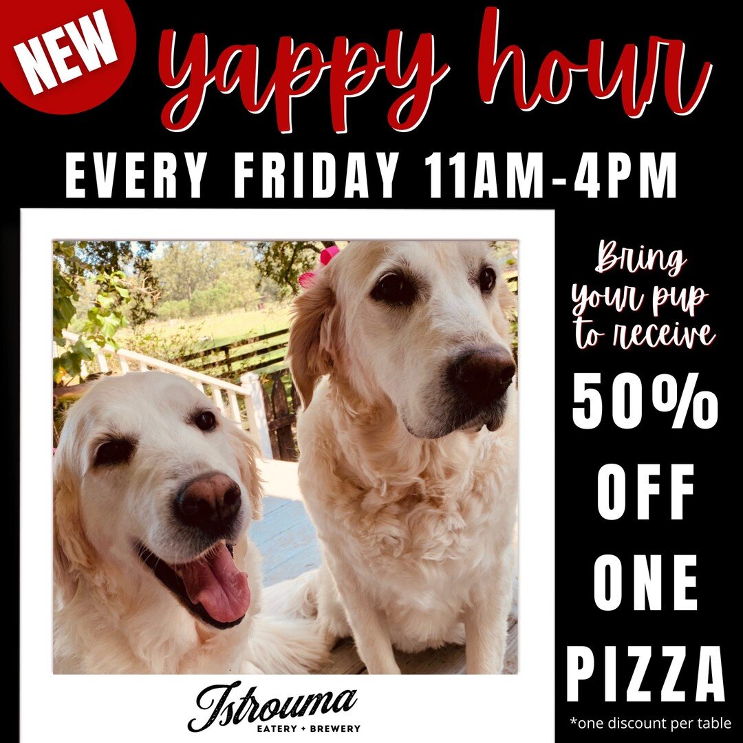 🐾 YAPPY HOUR IS HERE at 11AM!! Bring your furry 4-legged besties and enjoy our Happy Hour specials!!

📍 5590 Bayou Paul Road in St. Gabriel (just 2 miles from U-Club Subdivision)