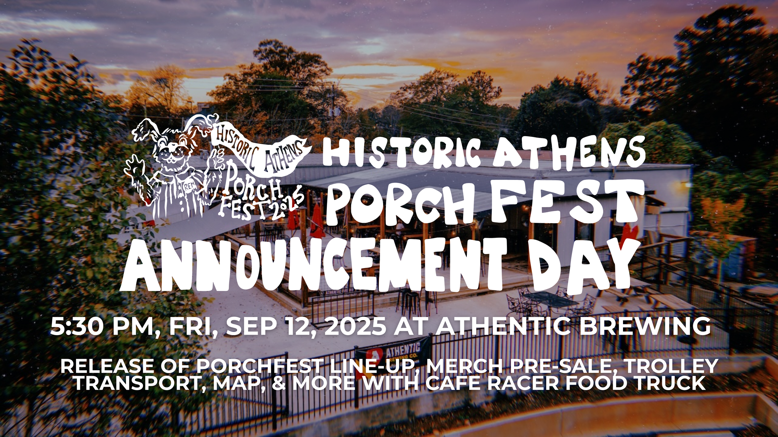 Historic Athens Porchfest Announcement Day