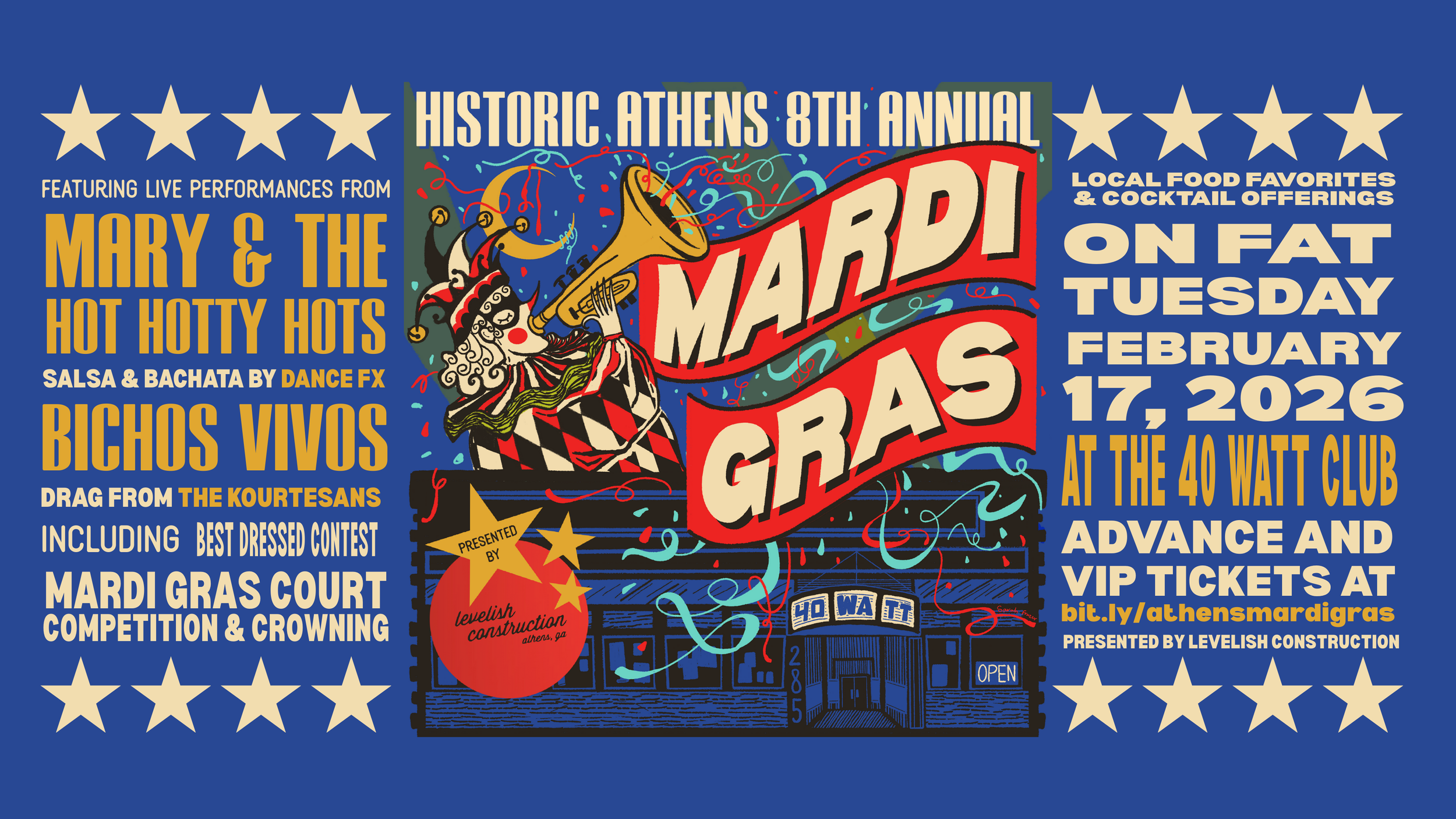 Historic Athens Mardi Gras 2026, Presented by Levelish