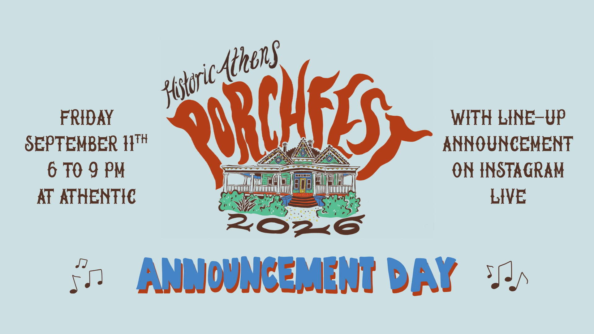 Porchfest Announcement Day