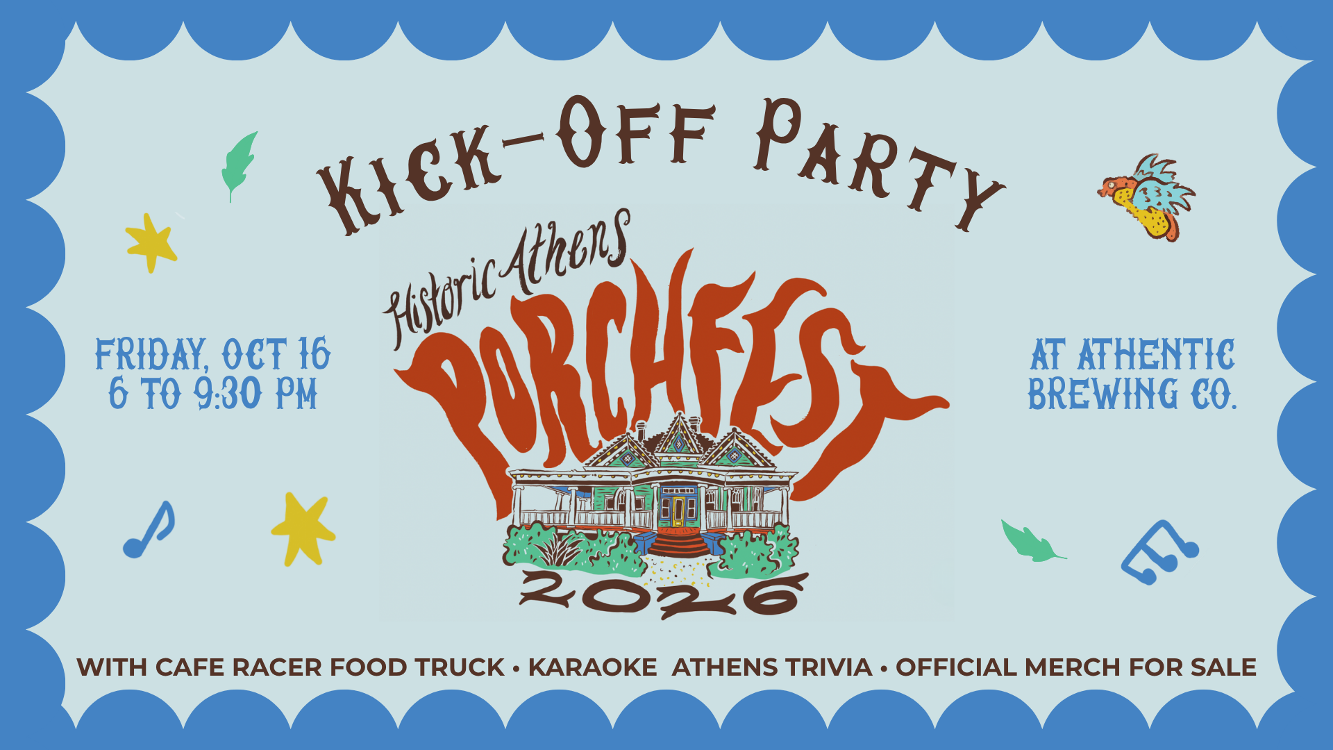 Historic Athens Porchfest 2026 Kick-Off Party