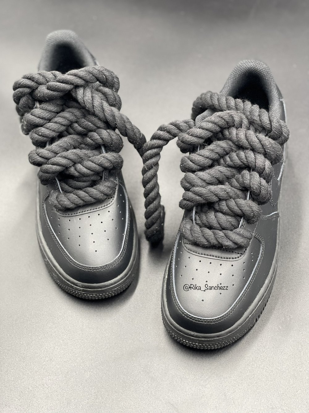 AF1 Black Rope Lace – Drip By MK