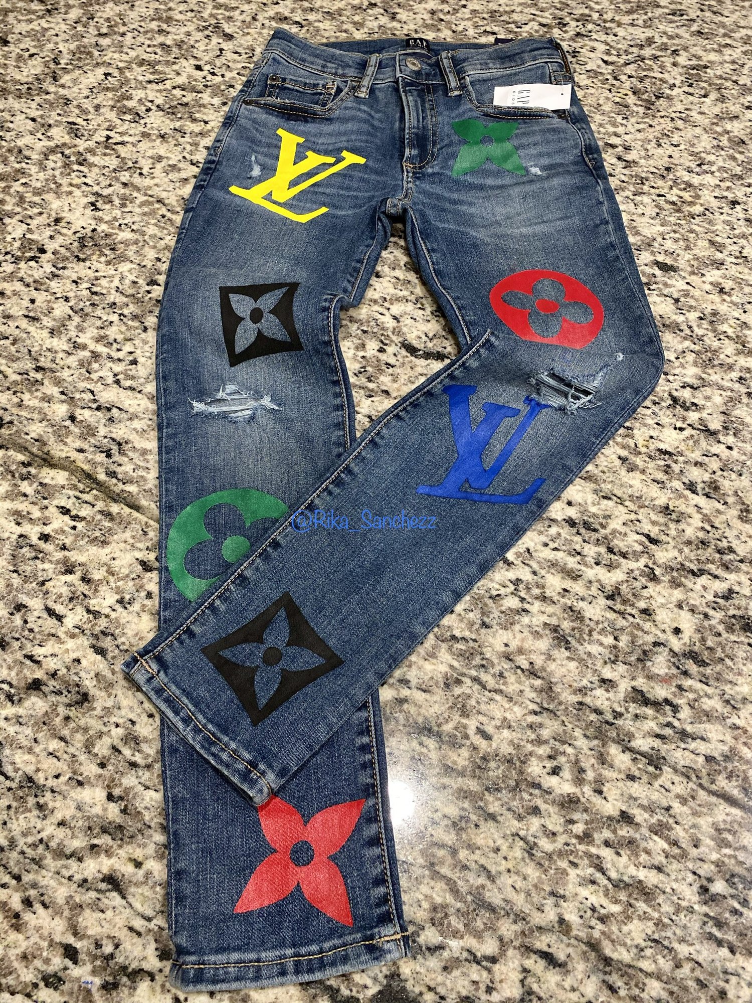 DIY Custom Louis Vuitton Jeans 