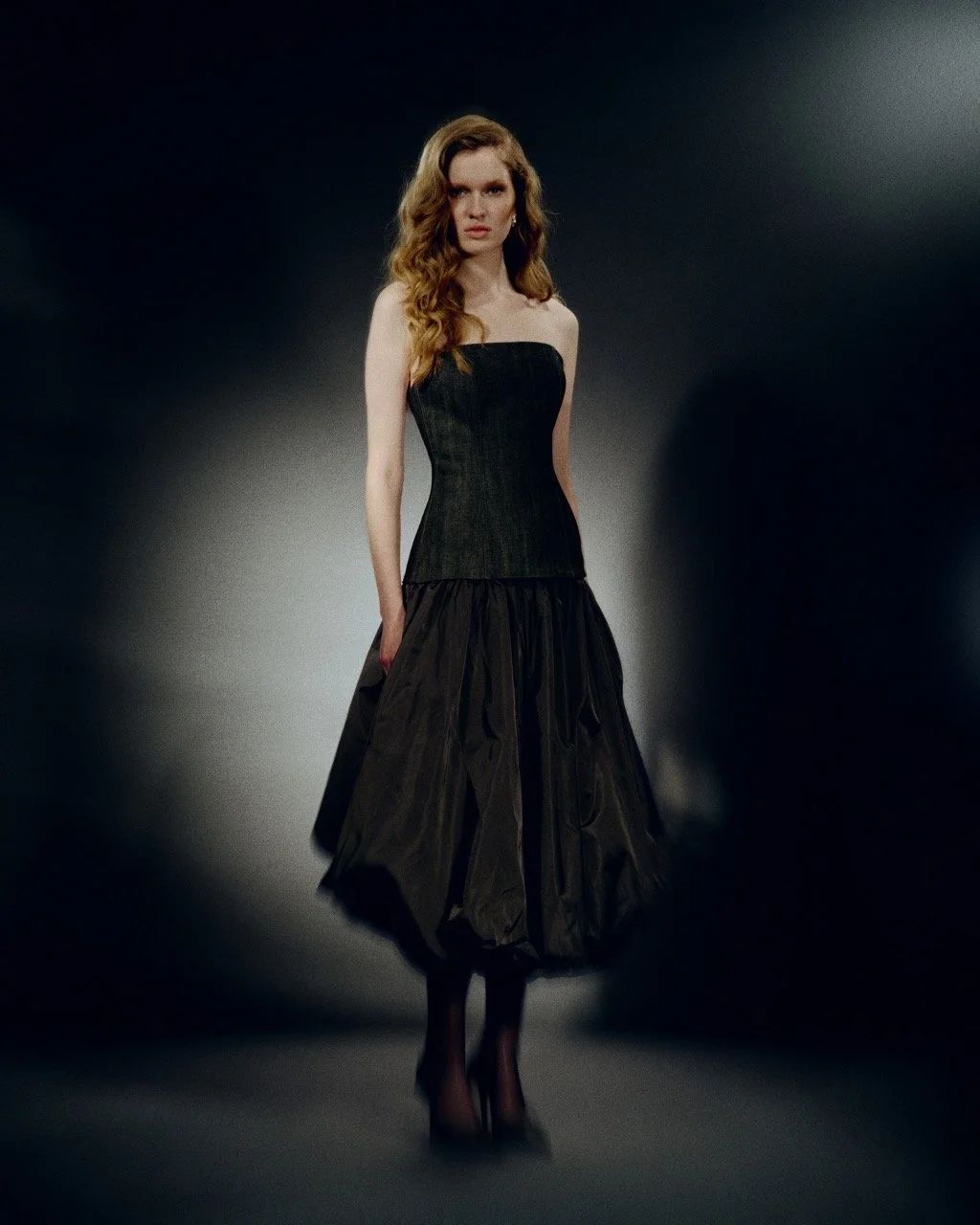 Denim evening dress womens luxury brand