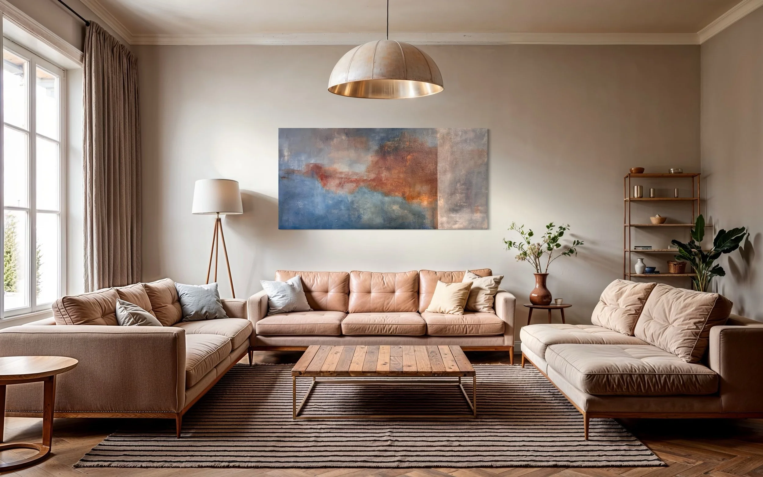 Crossing Embers Abstract Painting Heather Neilson