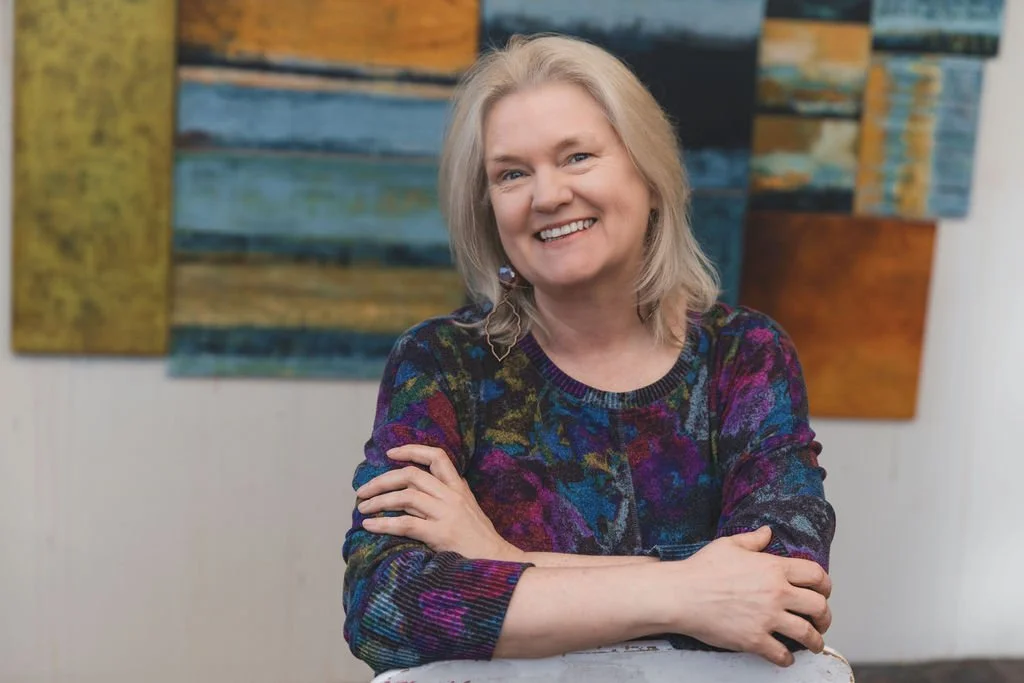 Heather Neilson abstract painter with paintings