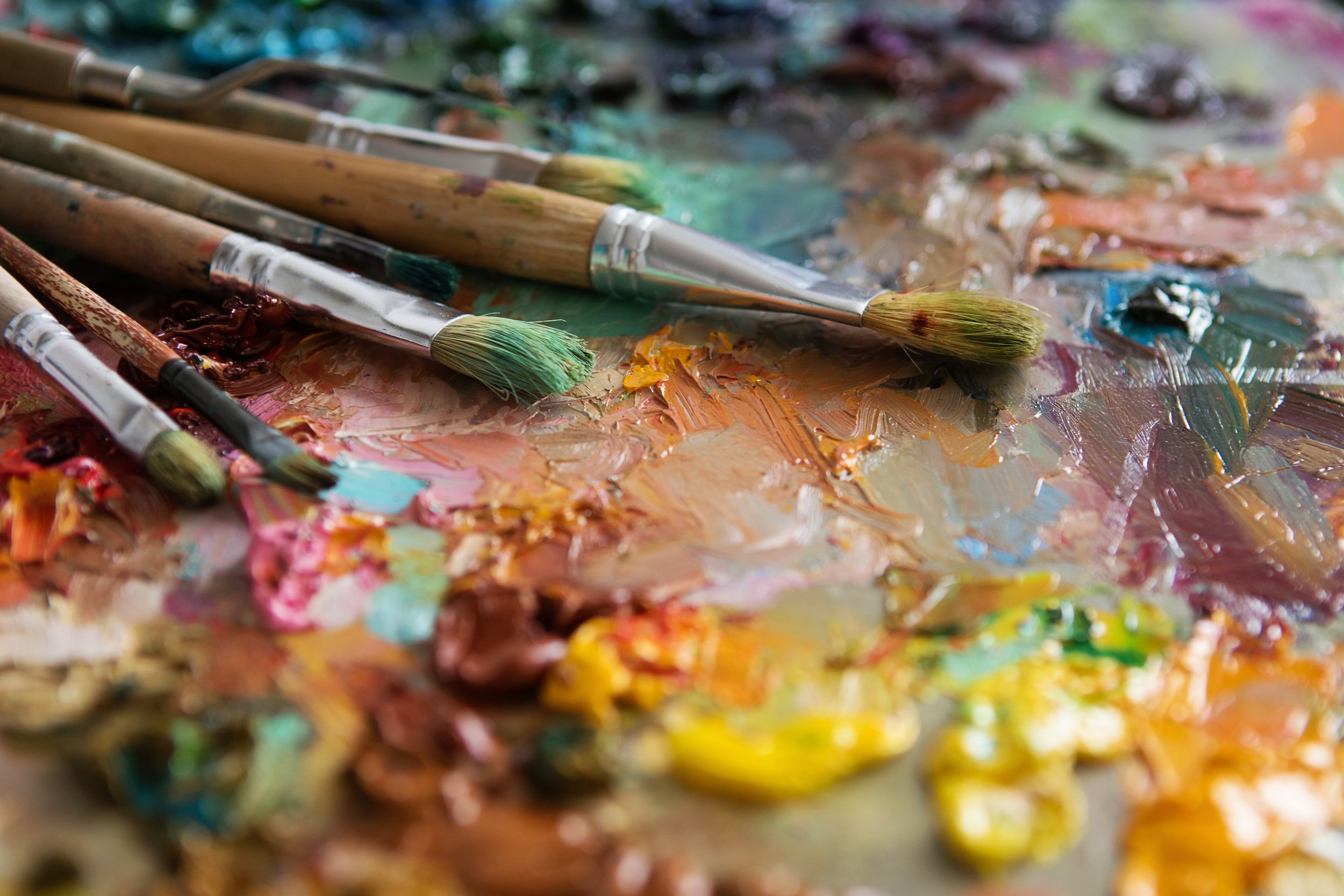 bunch of brushes on palette.jpeg