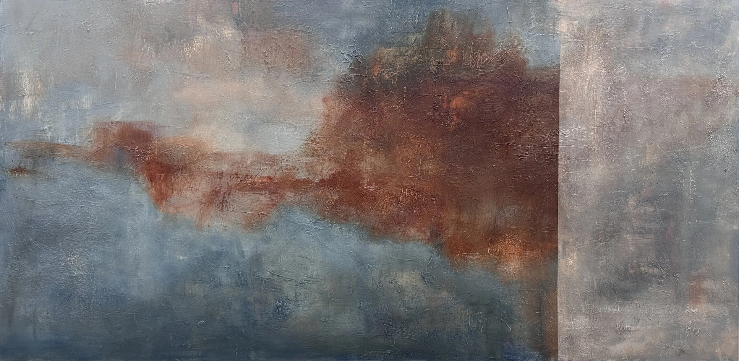 Crossing Embers Abstract Painting Heather Neilson