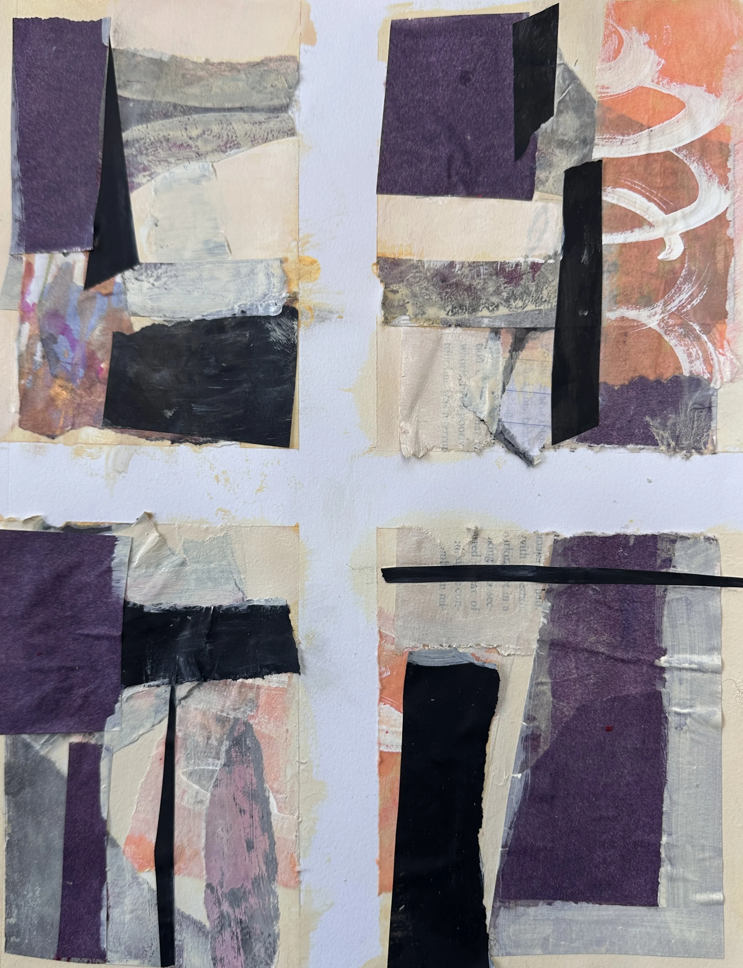 Paint to Paper to Collage Art Snak Image