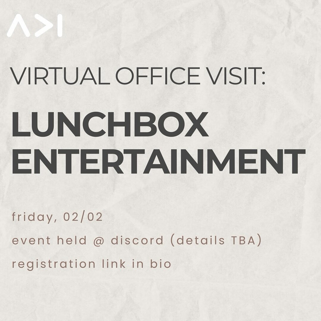 ADI is excited to announce that we&rsquo;ll be hosting a virtual office tour for Lunchbox on Friday, 2/02, at 2:00pm! To attend, please fill out the interest form in our Linktree (link in bio)👆

Details about joining the office tour on Discord will 