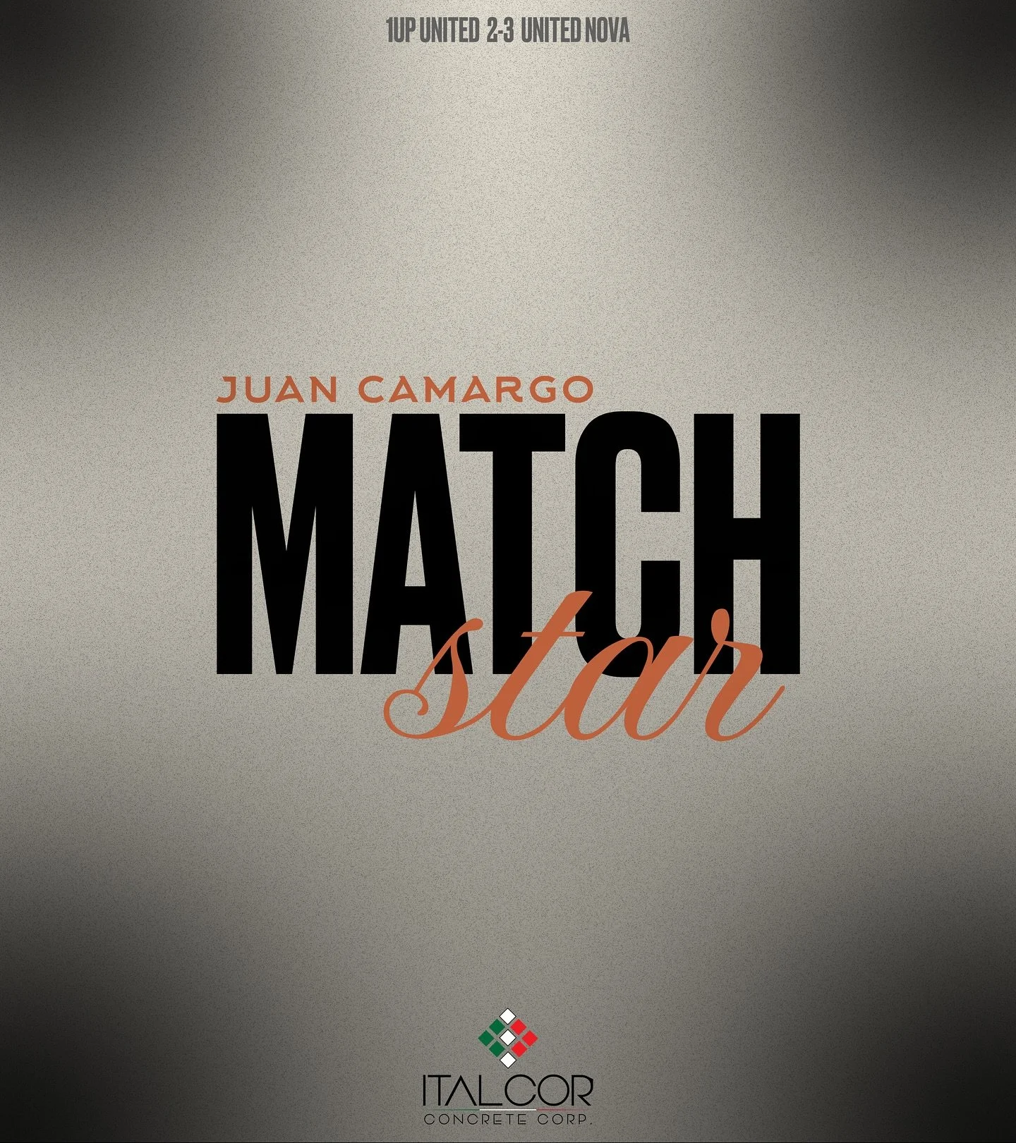 MATCH STAR 💫

Meet our match star @juanchitto19 

Player: Juan Camargo
Position: CM
Goals: 1

sponsored by @italcorconcrete.corp 🇮🇹

#EnjoyTheProcess