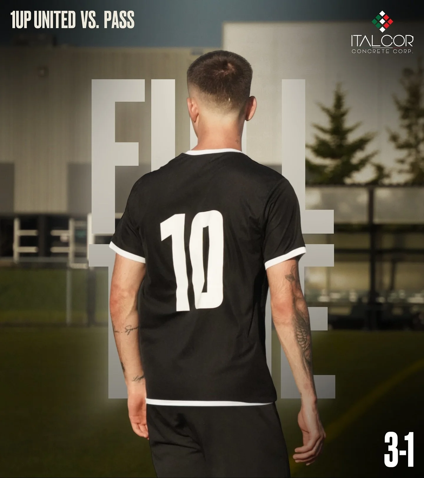 FULL-TIME 🏁

&laquo;1UP UNITED&raquo; 3 - 1 &laquo;PASS&raquo;

1UP GOAL SCORERS:
@musatheking 
@randy__castillo 
@by.antonio_ 

sponsored by @italcorconcrete.corp 🇮🇹

#EnjoyTheProcess
