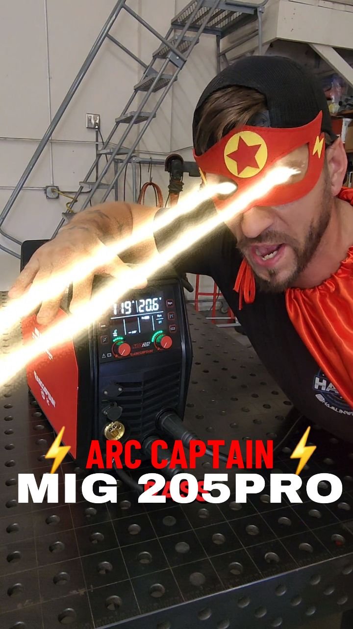 ⚡️ Captain Arc⚡️& his faithful sidekick - the @arccaptain_welding MIG205 Pro
Greetings, metal maestros, and fabrication fanatics! Captain Arc here, unveiling the ultimate weapon in the war against weak welds—the ARCCAPTAIN MIG205 Pro Multi