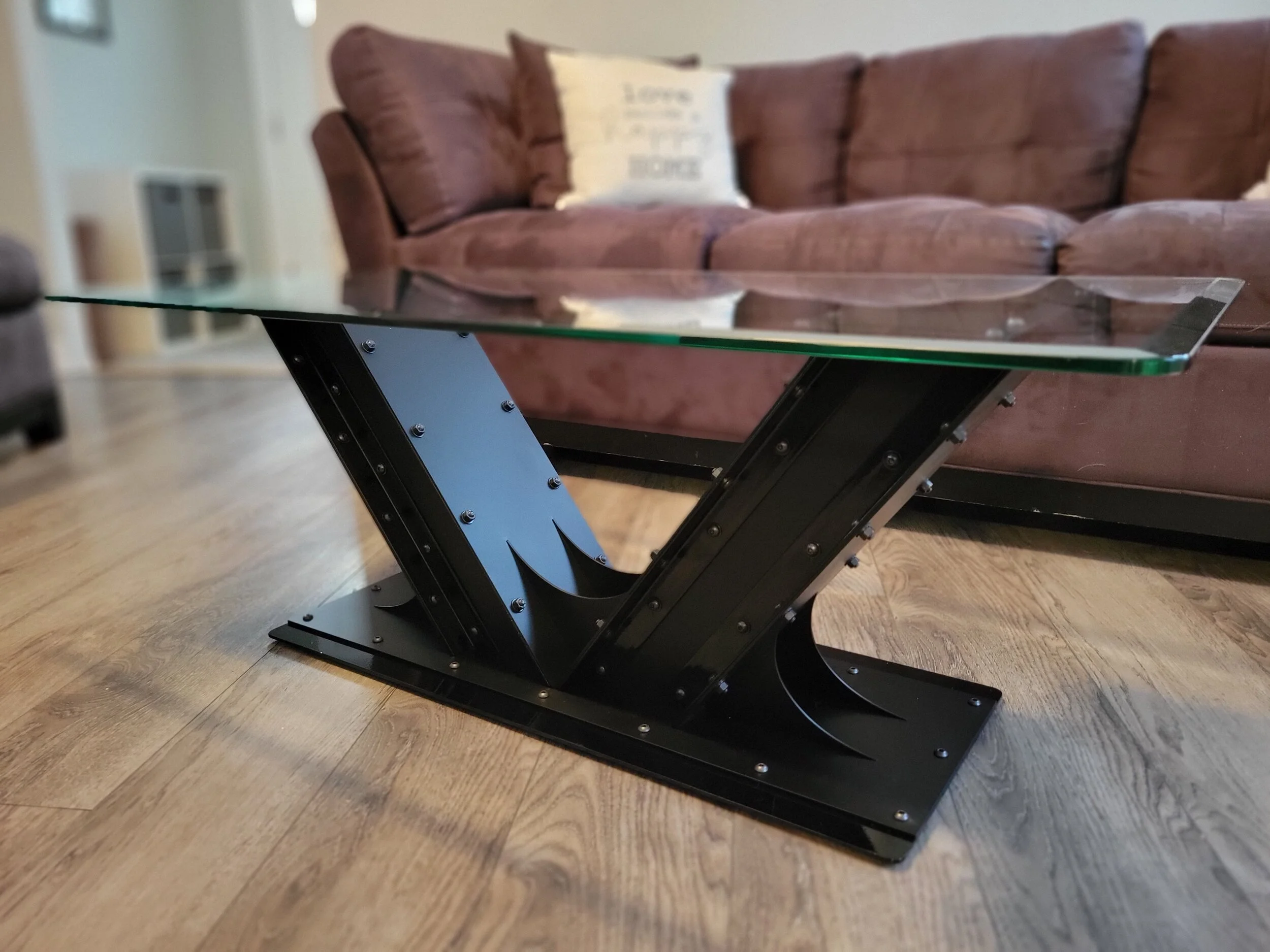 Industrial Style Metal Steel Coffee Table Base
