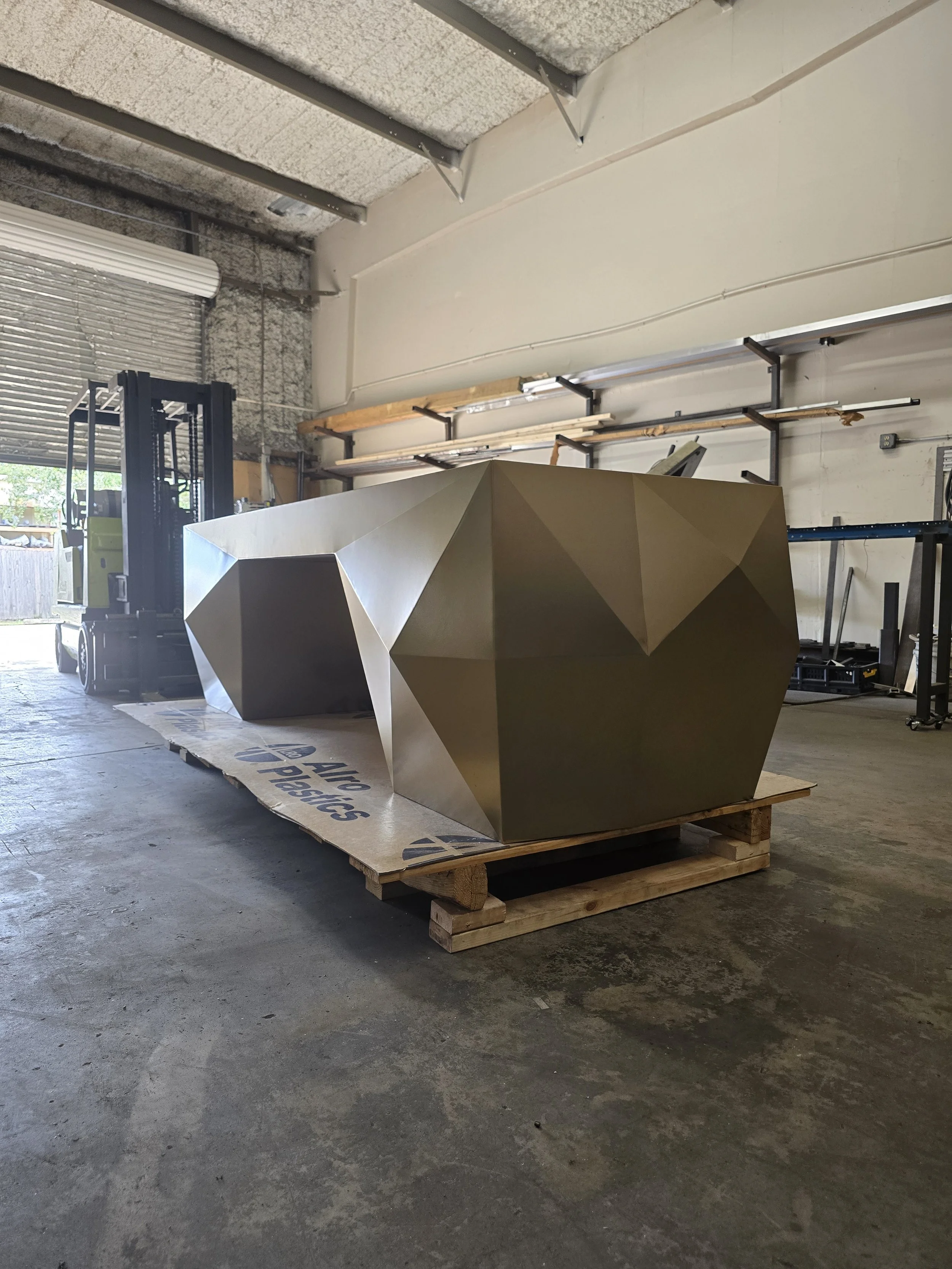 Custom Low Poly Geometric Desk With Drawers