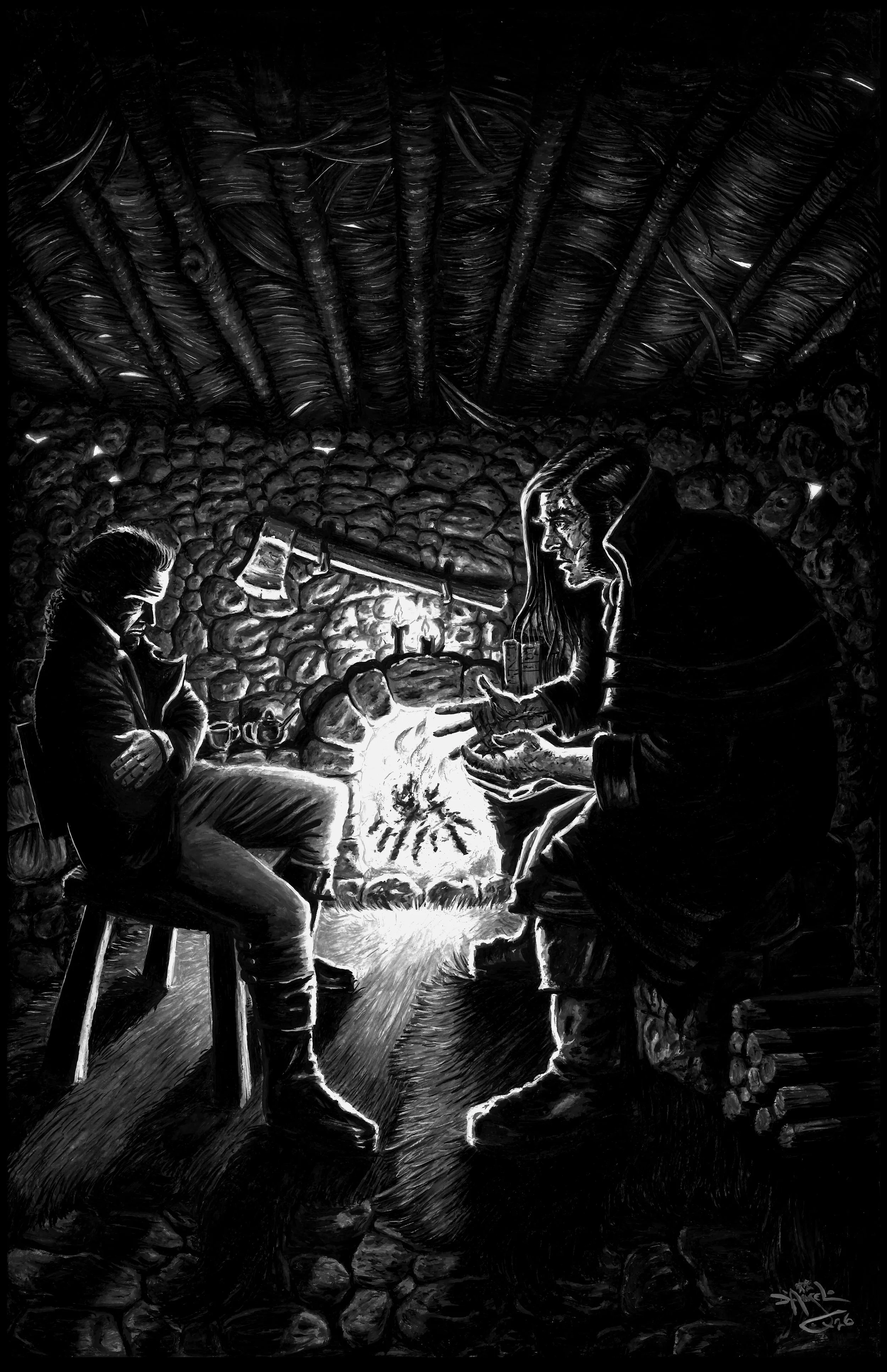 A sample illustration from my upcoming illustrated special edition of "Frankenstein."