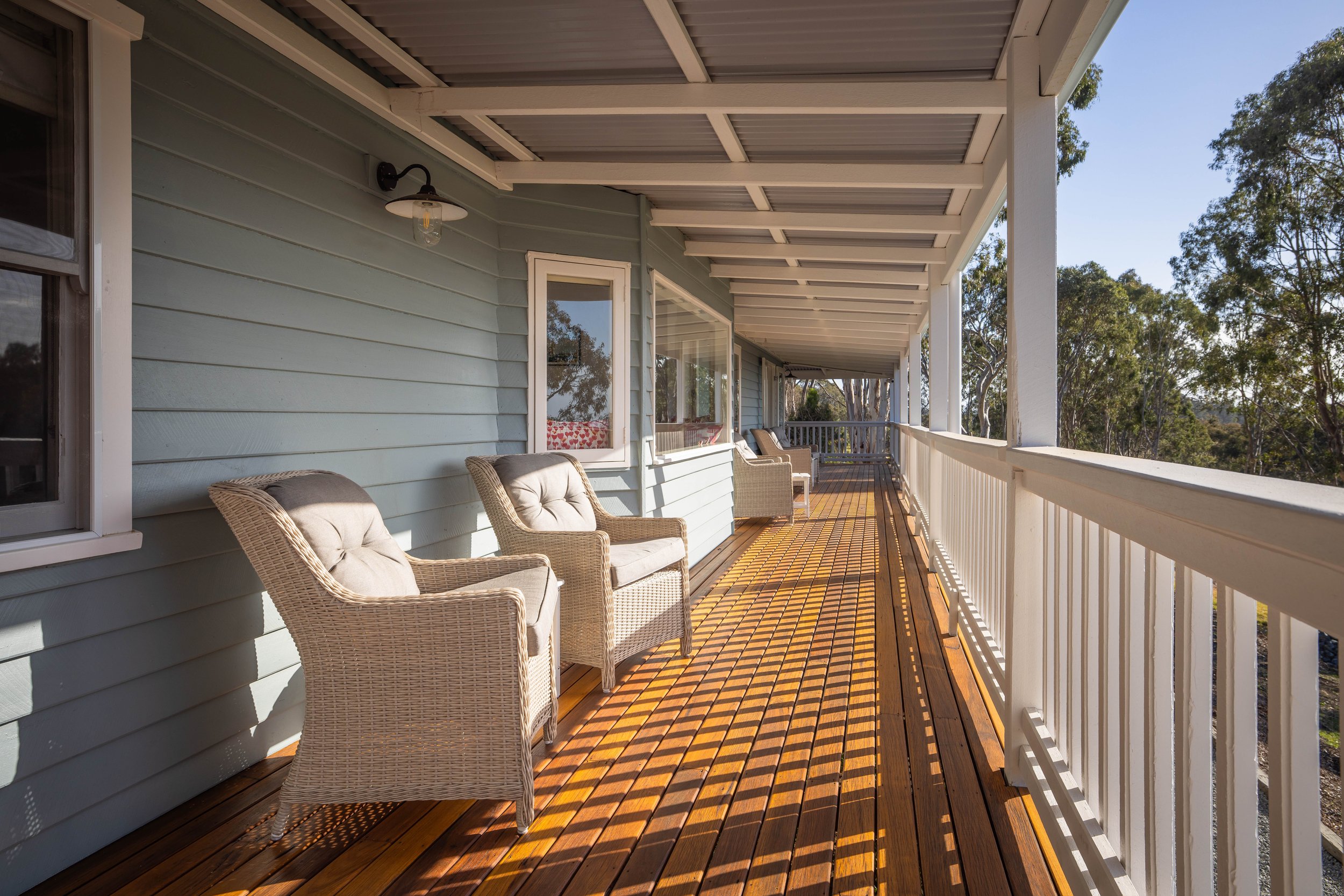 The Bryn verandah nearest the bay window in the communal living area