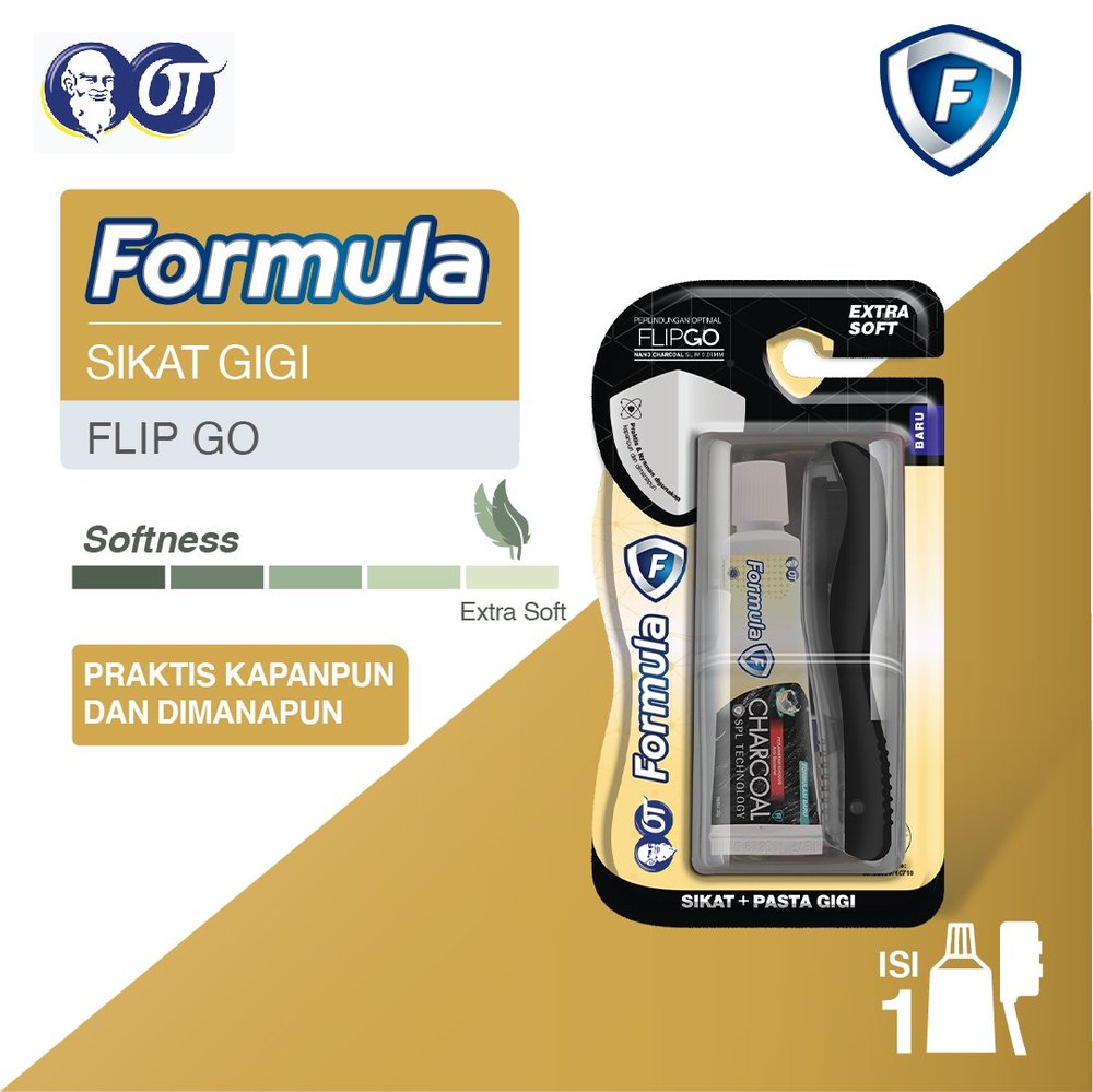 SIKAT GIGI FORMULA FLIP GO CHARCOAL TRAVEL PACK — Formula