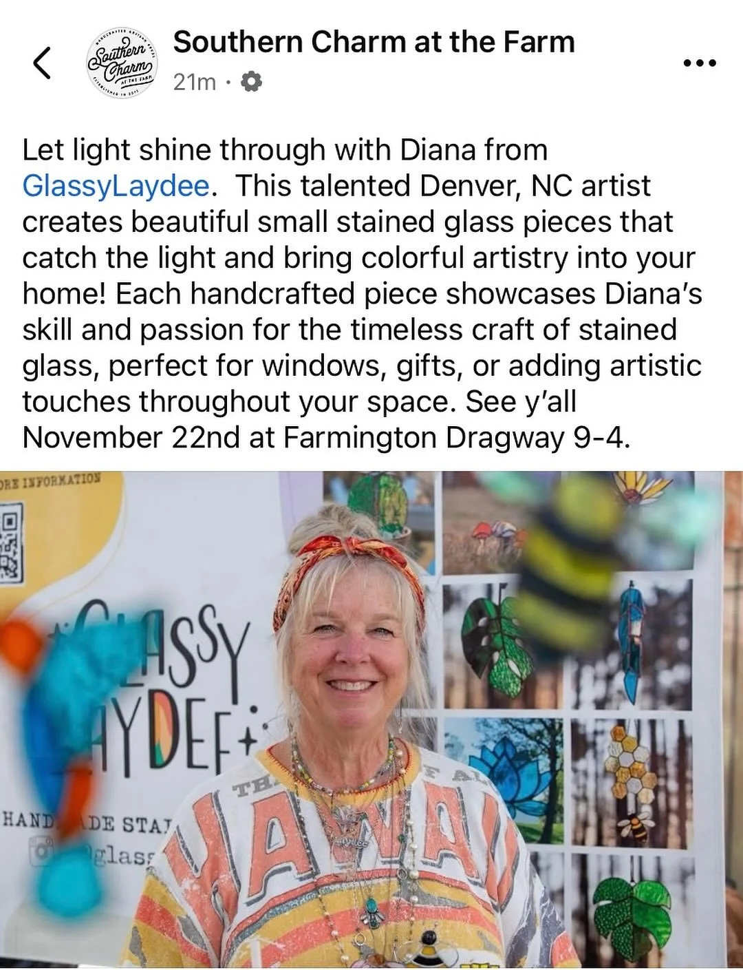 I&rsquo;m a vendor @southerncharmatthefarm 
November 22 
Farmington Dragway